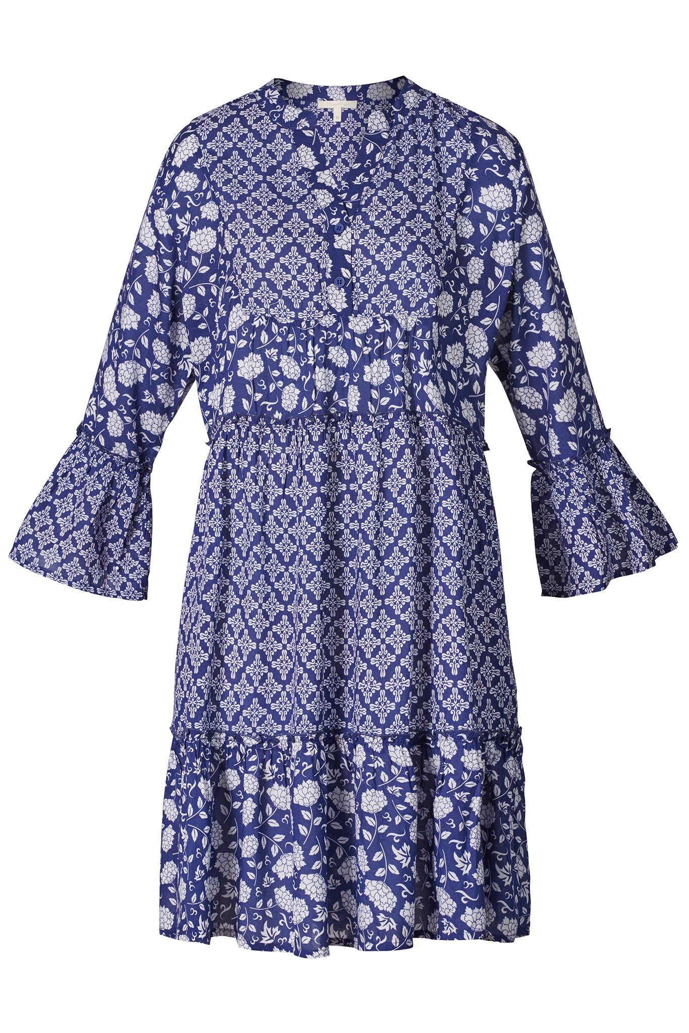 Himalaya Clothing Sommerkleid Kleid Damen aus fließender Viskose - Blumenkl günstig online kaufen