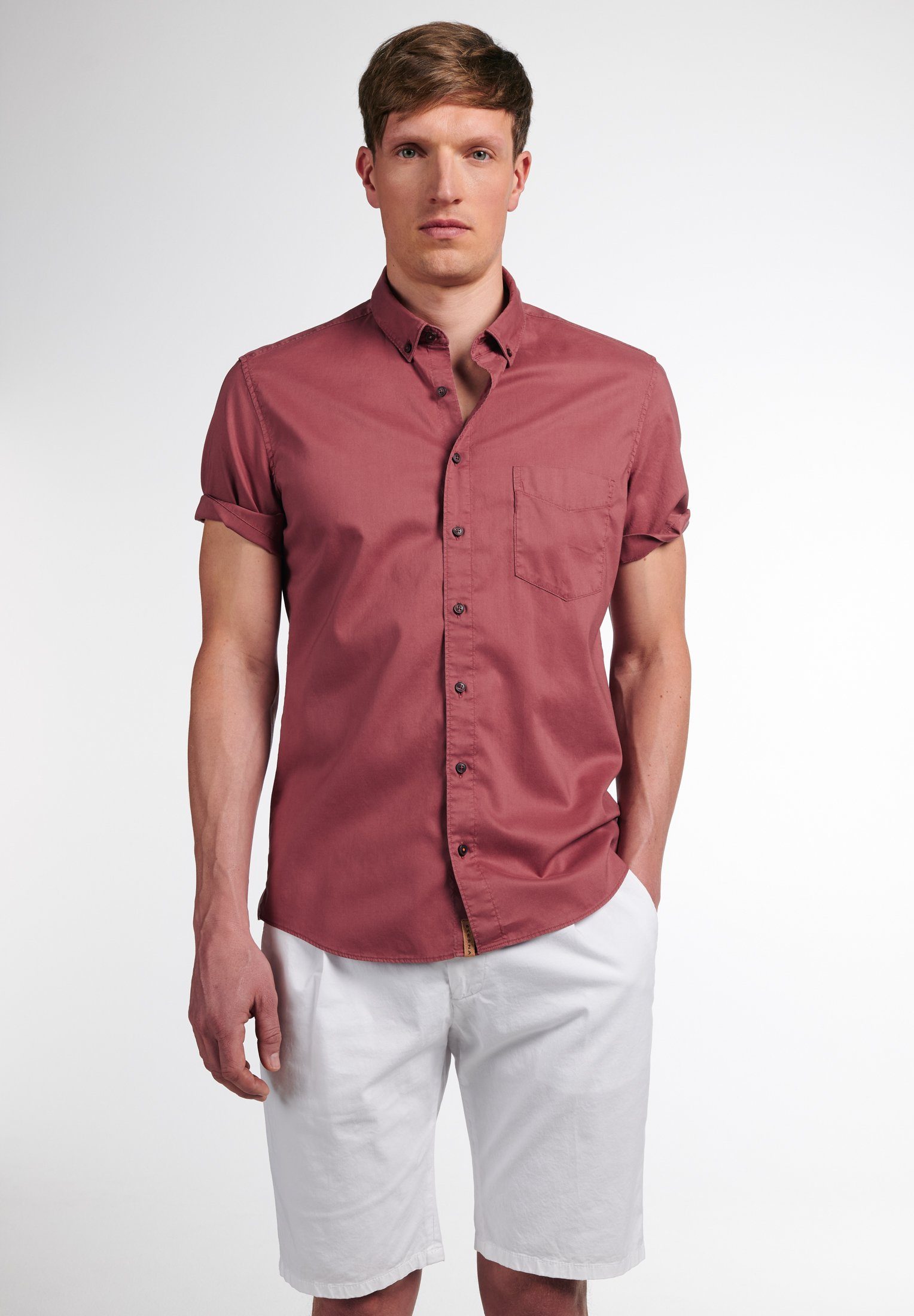 Eterna Kurzarmhemd SLIM FIT EASY IRON (bügelleicht)