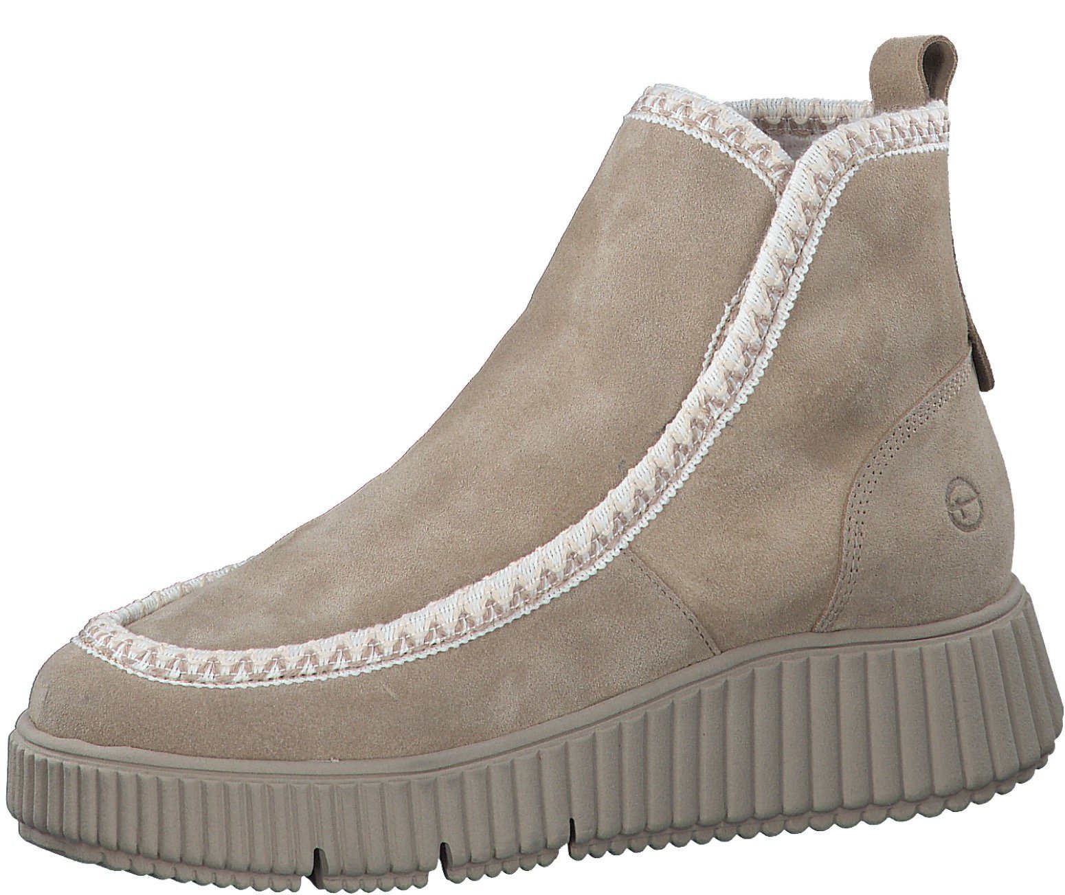 Tamaris Winterboots zum Schlupfen, mit Anziehlasche beige