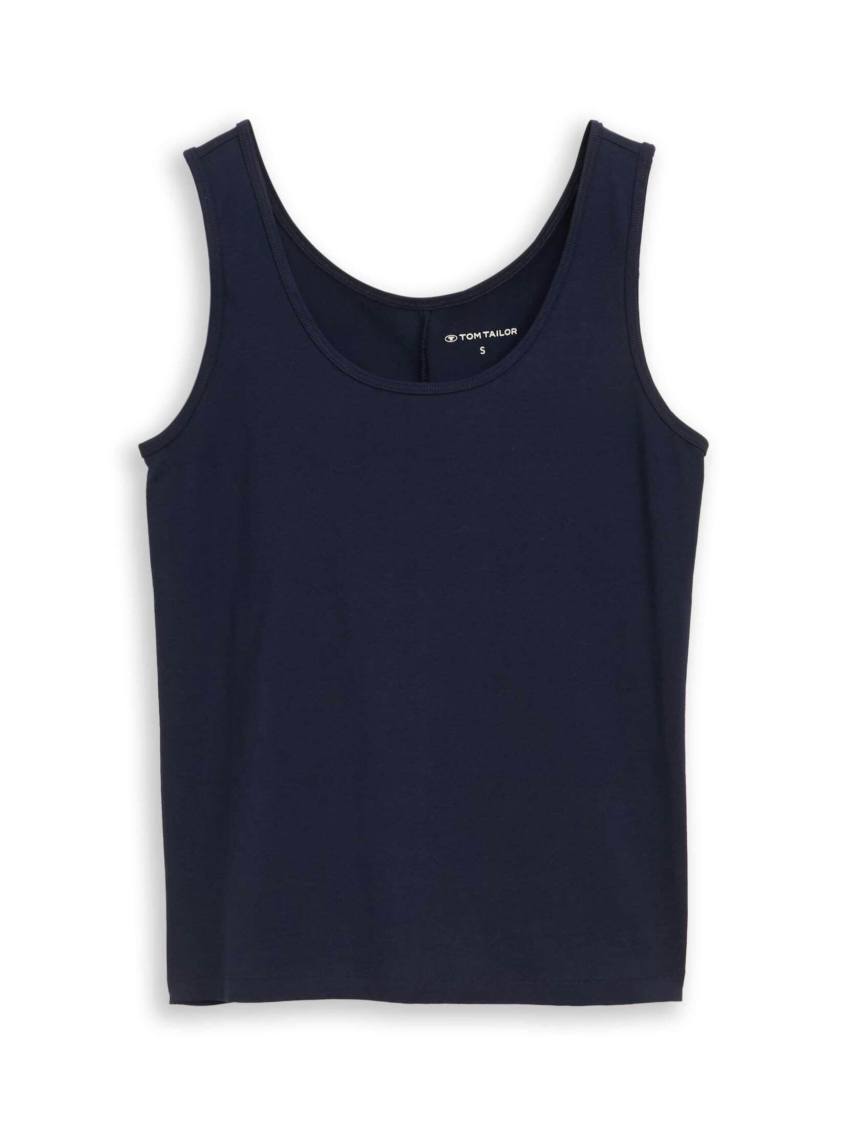 TOM TAILOR Trägertop T-Shirt (im Einserpack) Slim Fit Top mit Rundhalsausschnitt