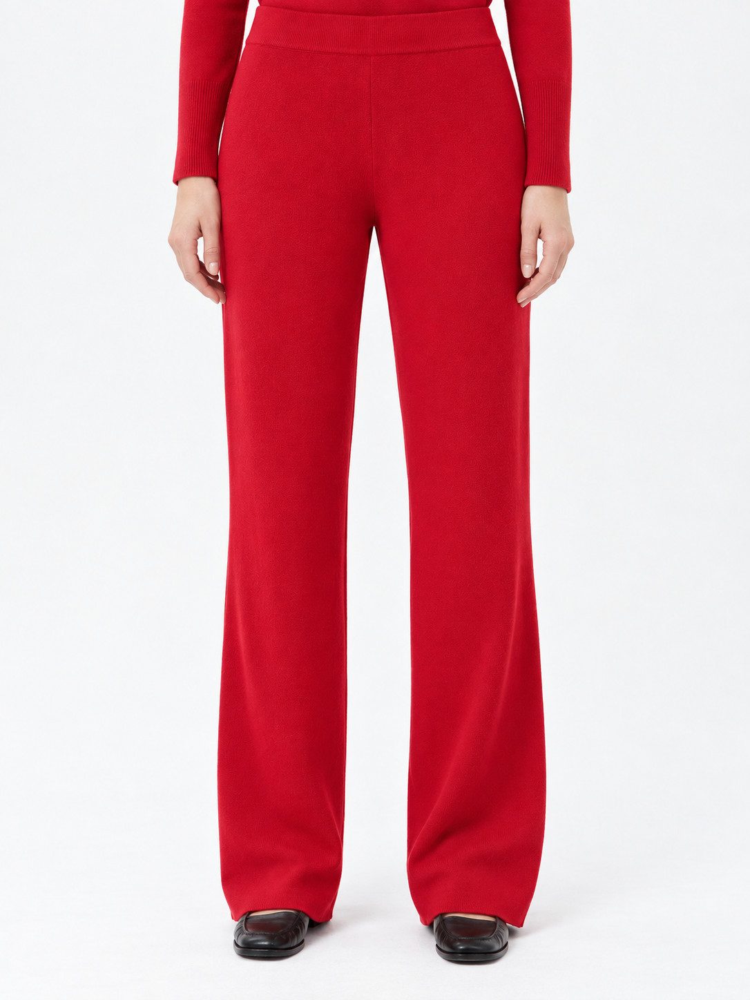 Passioni Strickhose Damen Feinstrick – Gerade Passform, Elastischer Bund