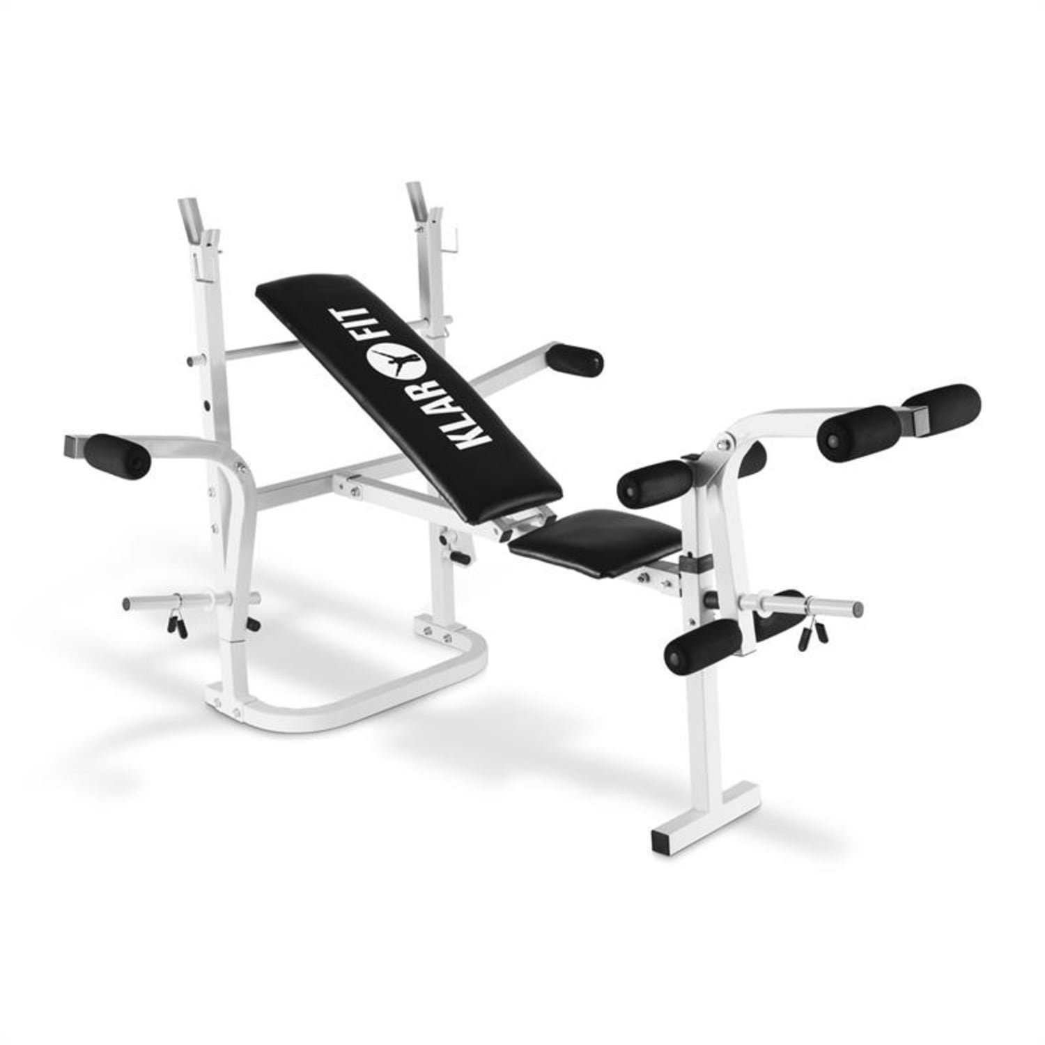 Langhantel Fitness KLARFIT Workout Trainingsbank verstellbar Set), Hero Hantelbank Bank (Set, klappbare Hantelbank, Kurzhantel