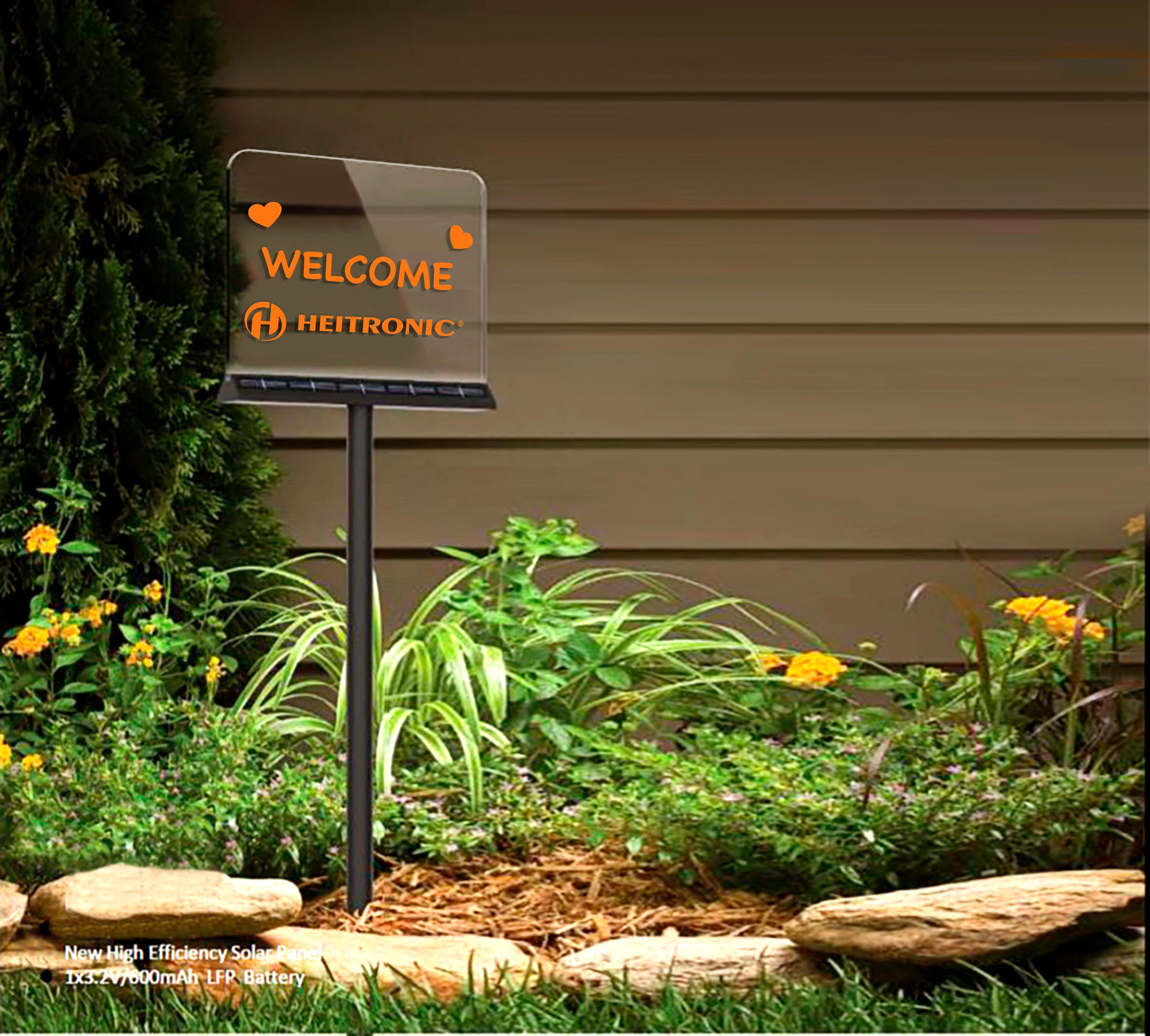 HEITRONIC LED Solarleuchte SLATE, Ein-/Ausschalter, LED fest integriert, Ka günstig online kaufen