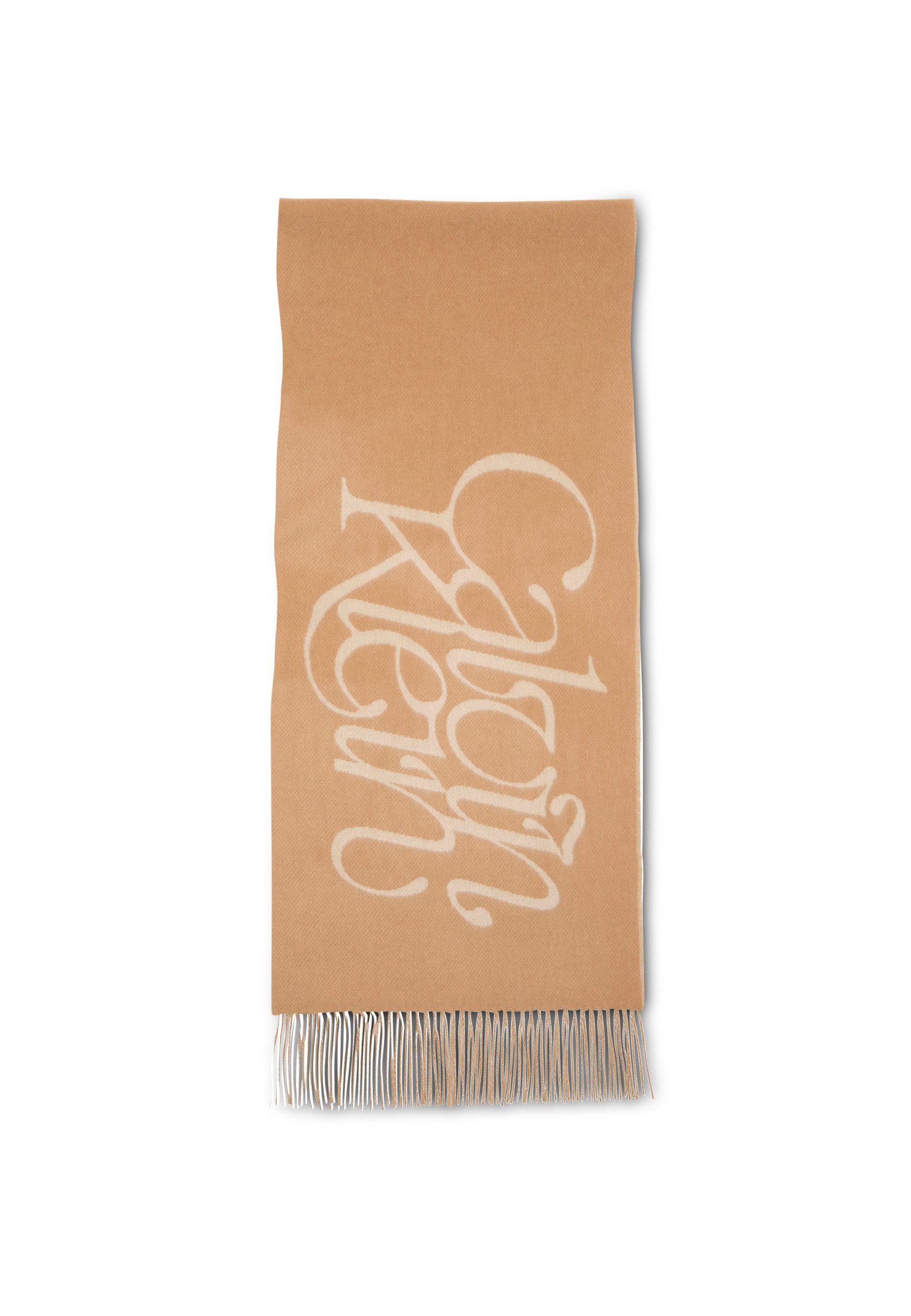 Calvin Klein Modetuch SCRIPTED LOGO BRUSHED WOOL SCARF, Perfekt für den Alltag