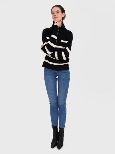 Vero Moda Troyer VMSABA STRIPE LS HIGHNECK BLOUSE GA NOOS