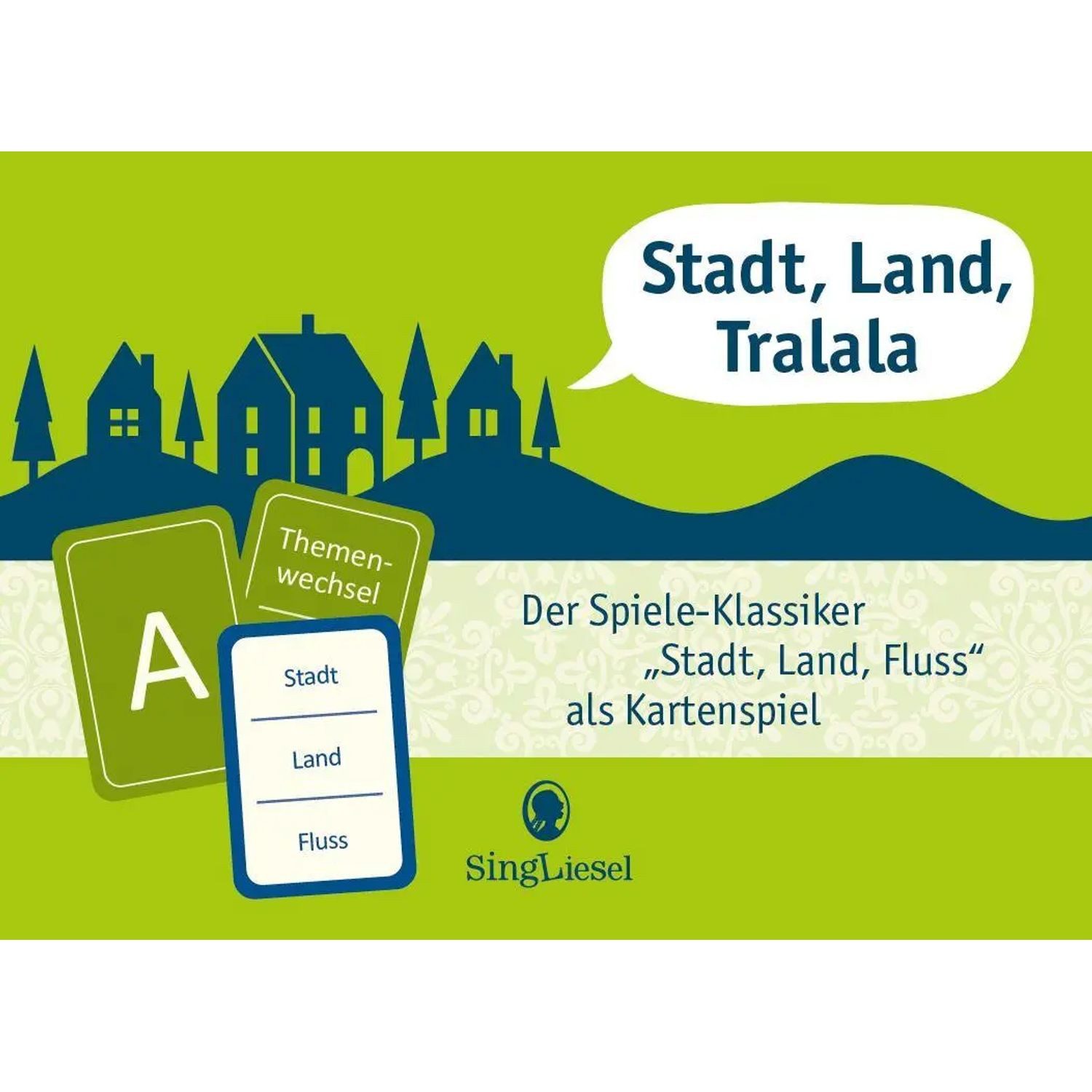 Spiel Stadt, Land, Tralala, "Stadt, Land, Fluss" als Kartenspiel