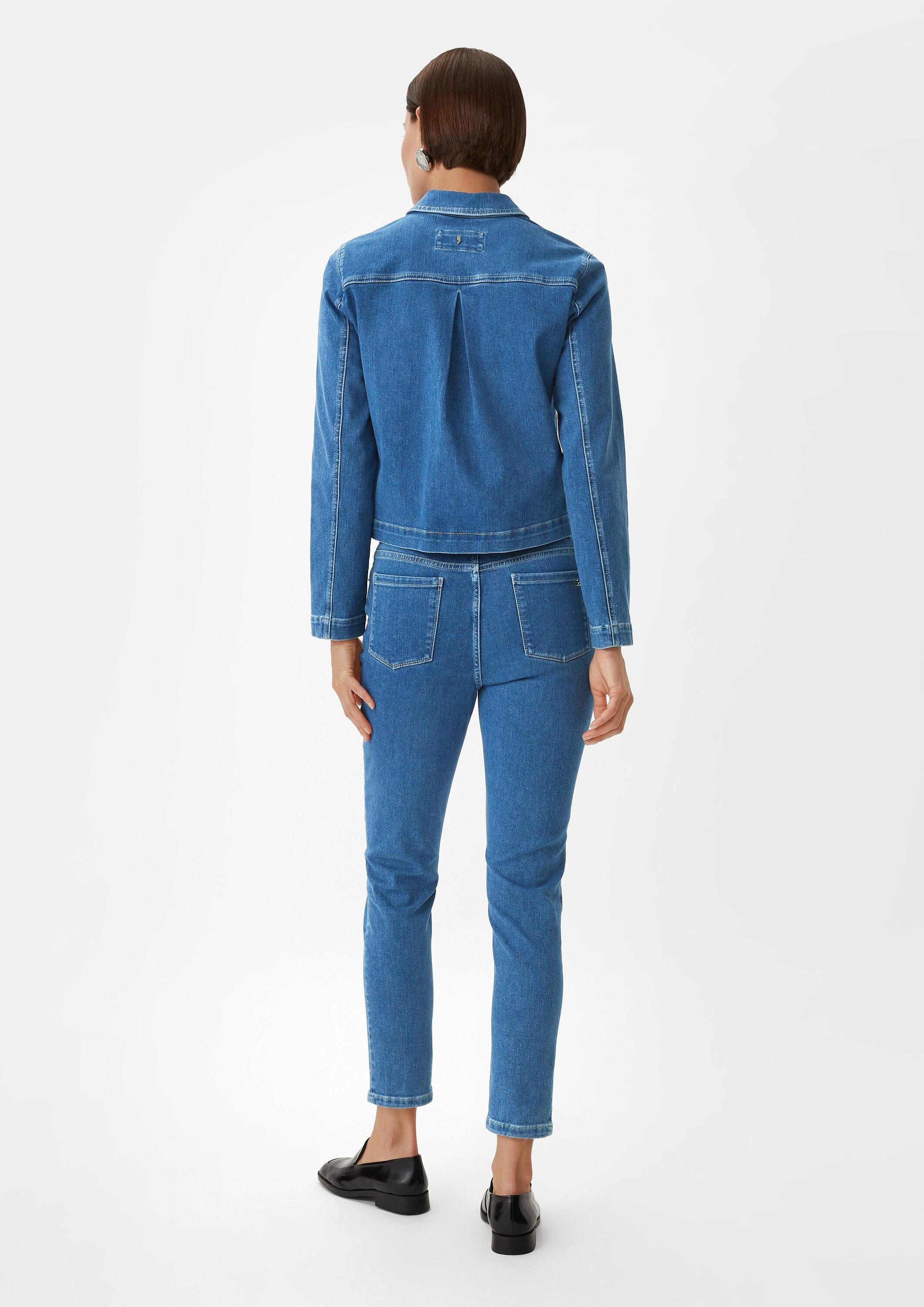 comma Funktionsjacke Indoor-Jacke Jeansjacke aus Baumwollmix