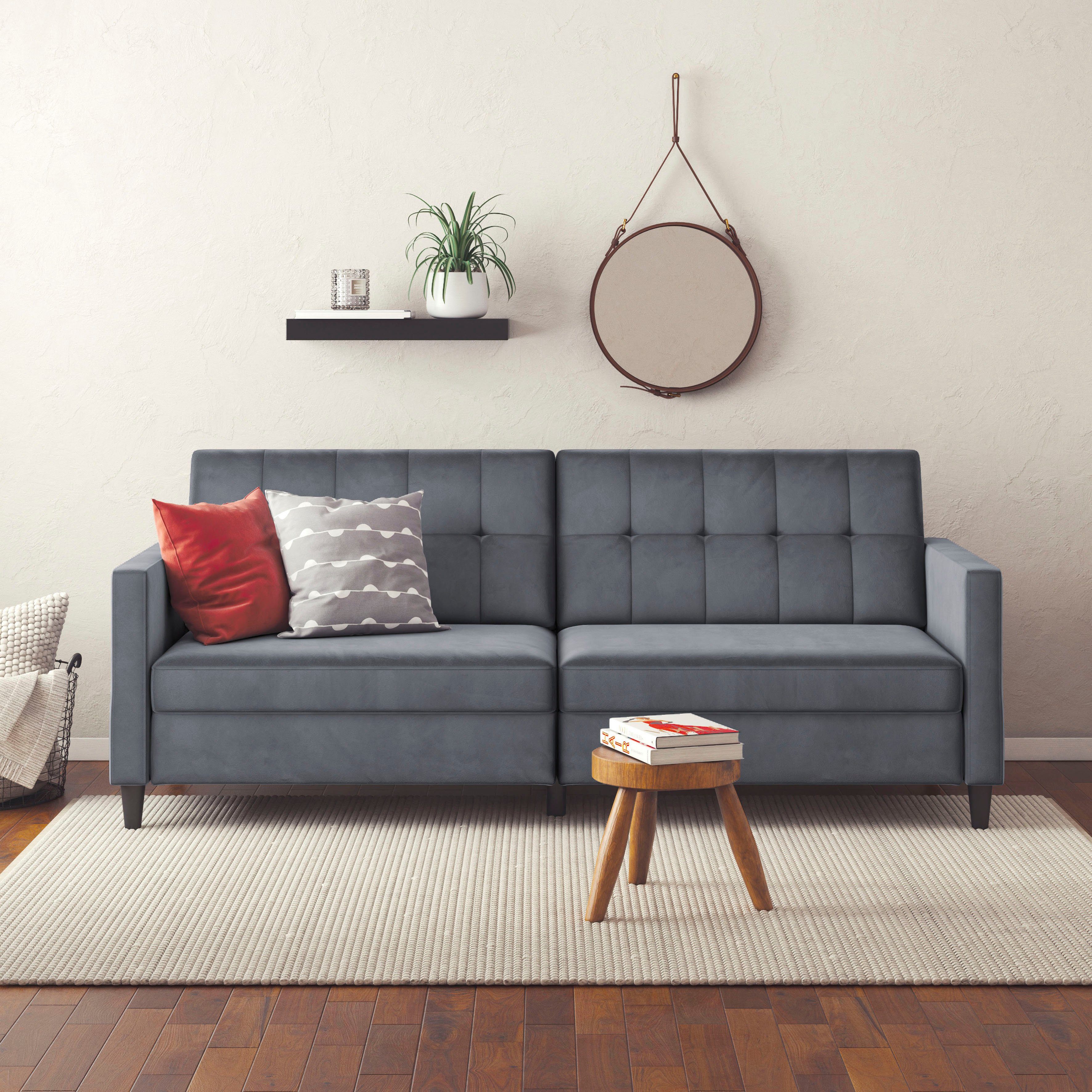 Dorel Home 3-Sitzer Hartford II, Bettfunktion, Rückenlehne 2-teilig, 3-fach verstellbar, Sitzhöhe 43 cm