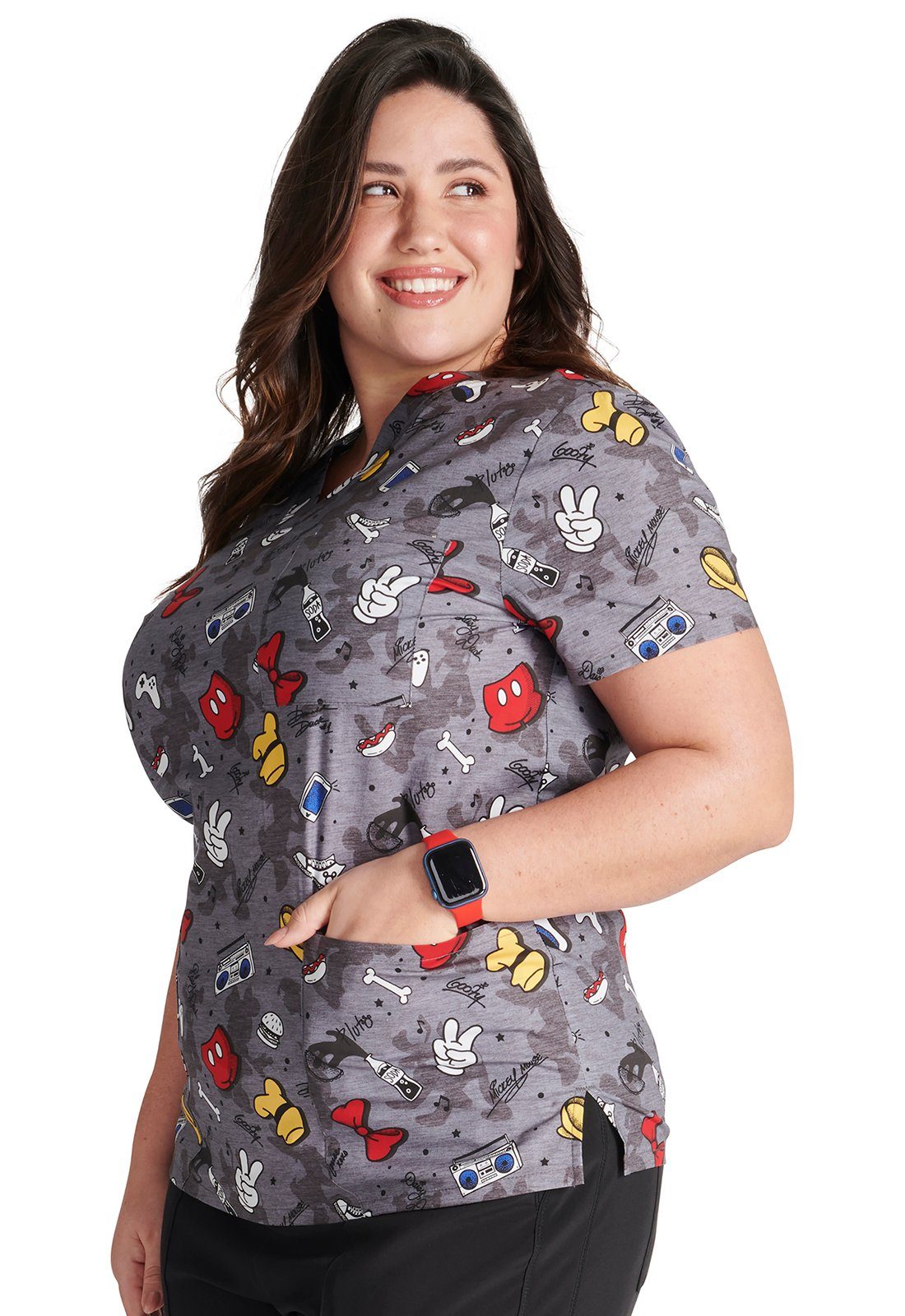 Cherokee Funktionsbluse Bunt bedruckter Damen Kasack "Gang of six" Kasack mit Motiv