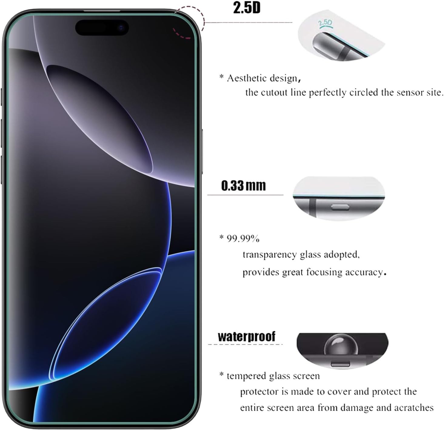 MSM Handyhülle 3in1 Hülle + Schutzglas für iPhone 16 Pro / 16 Pro Max MagSafe Linse