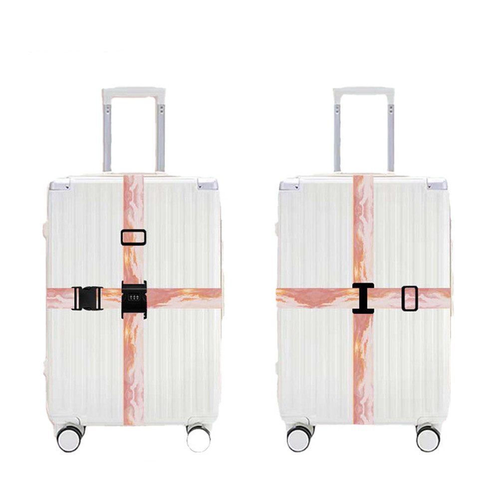 Coonoor Koffergurt 2 Stück kofferband auffällig,koffergurt mit zahlenschloss, (Einstellbar kofferband Gurt,koffergurt kreuzgurt,Luggage Strap), Für 20-28-Zoll-Koffer