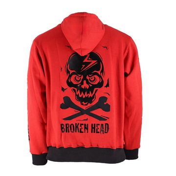 Broken Head Hoodie Hoodie Color Edition Rot Leuchtende Farben