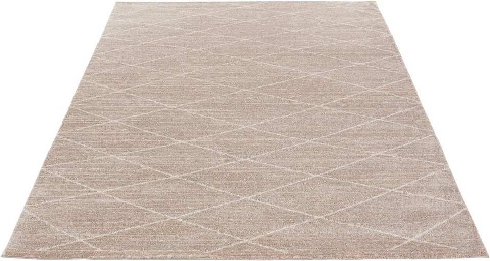 Teppich Aliza, LeGer Home by Lena Gercke, rechteckig, Höhe: 14 mm, Kurzflor,  weiche Haptik, Berber-Optik, Rauten-Design, Boho-Look