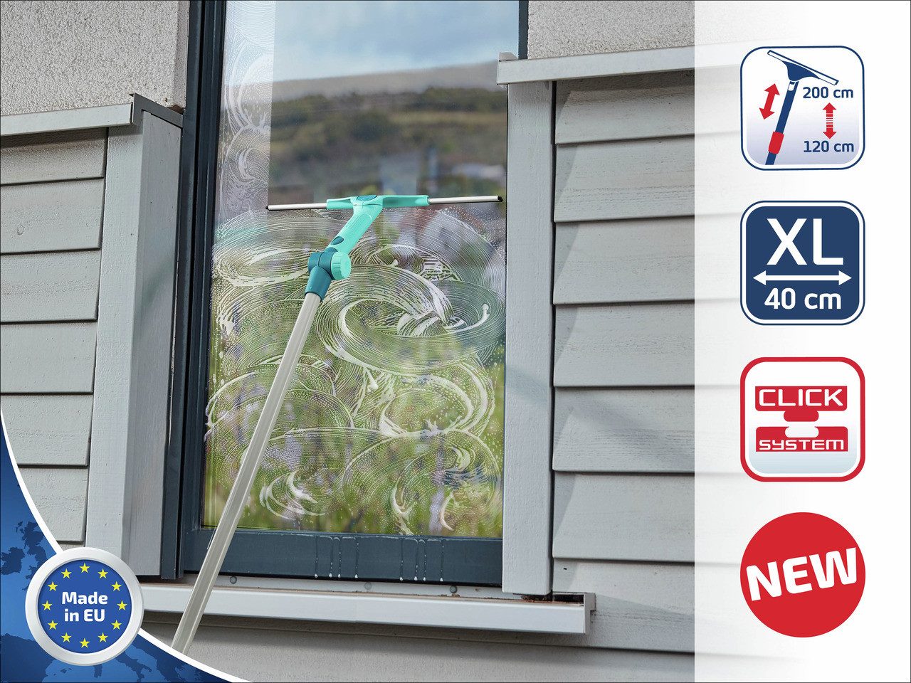 Leifheit Wasserabzieher Window Slider XL Telescope 2 m – Bild 4 von 4