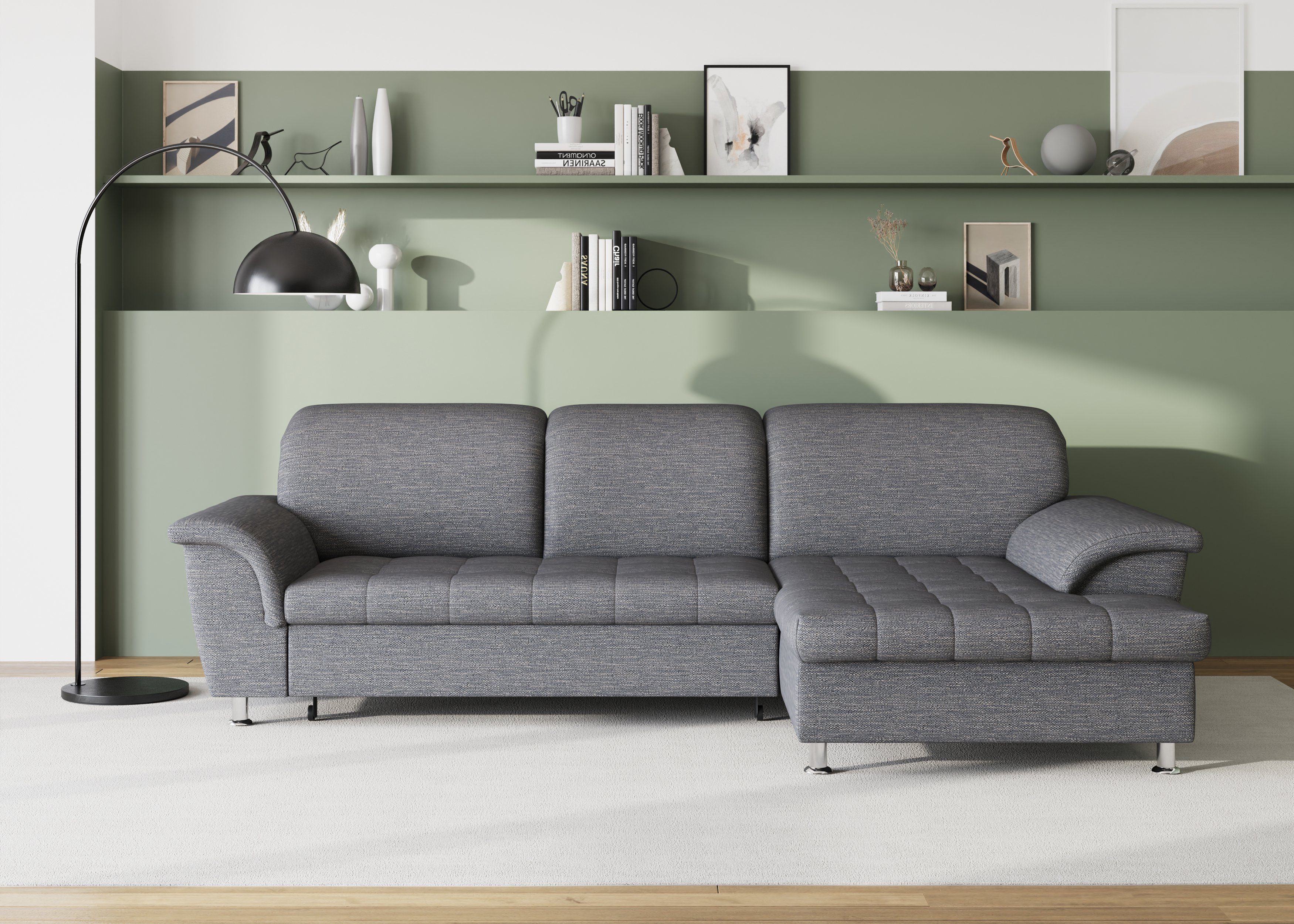 DOMO collection Ecksofa "Franzi Steppung im Sitzbereich B7T/H: 278/162/80 c günstig online kaufen