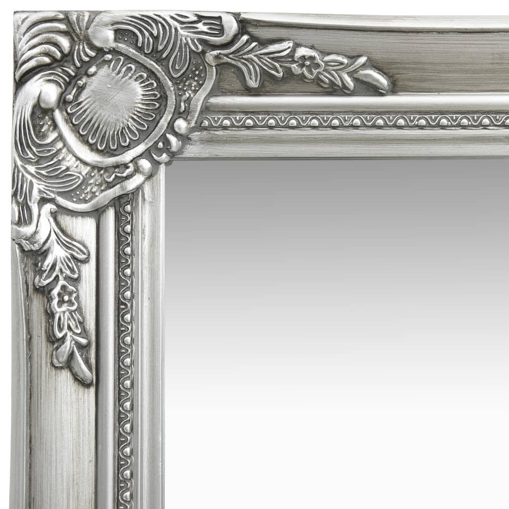 und Holz 3002665 möbelando aus cm), Silber 40x40 in Barockspiegel (BxH: Glas