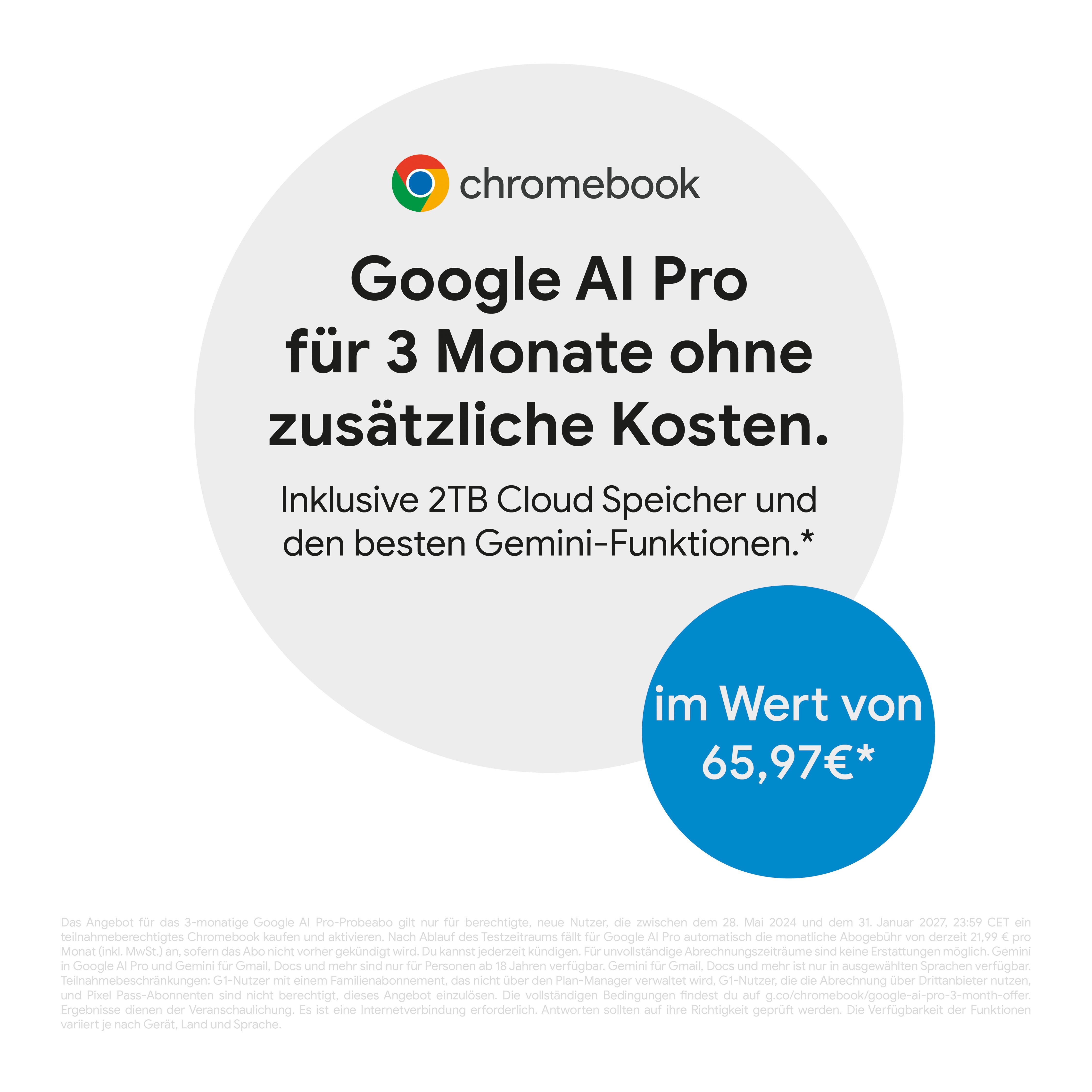 Asus CX14 CX1405CTA-S60607 Chromebook (35,6 cm/14 Zoll, Intel N-Reihe N50, UHD, 4 GB, 128 GB SSD, ChromeOS) – Bild 2 von 5