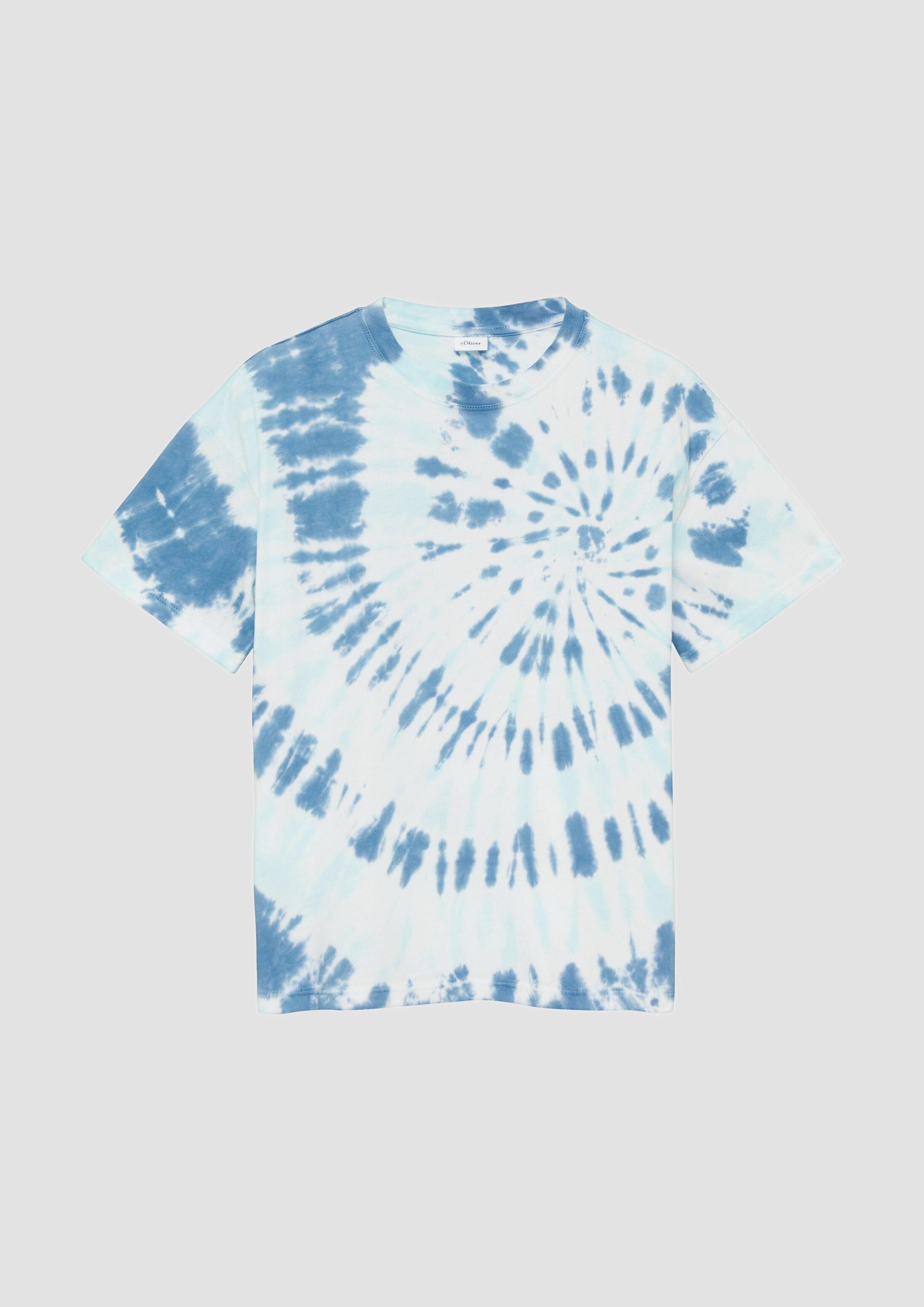 s.Oliver Kurzarmshirt T-Shirt Oversize T-Shirt mit Batikeffekt