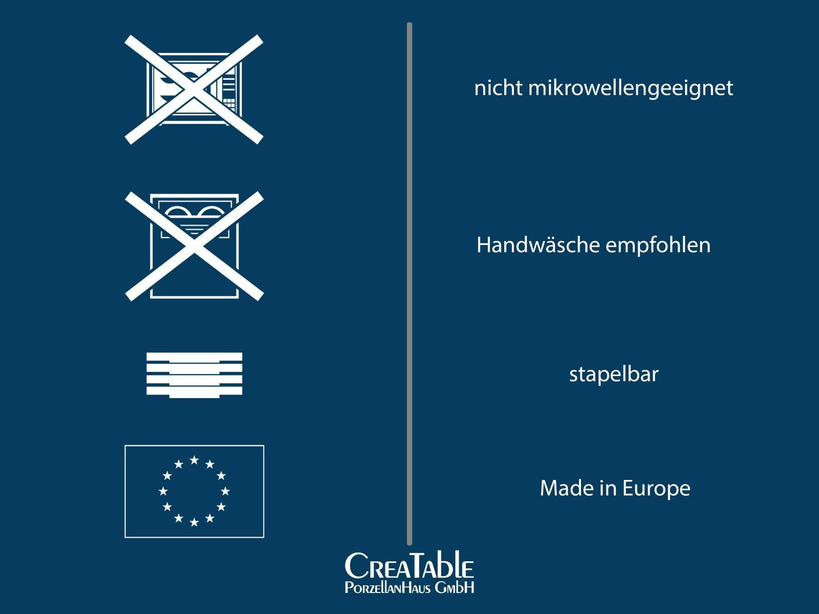 CreaTable Kombiservice Allegra Goldband (30-tlg), 6 Personen, Porzellan