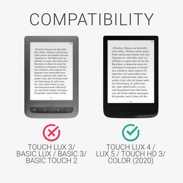 kwmobile E-Reader-Hülle Schutzhülle für Pocketbook Touch Lux 4/Lux 5/Touch HD 3/Color (2020), Handschlaufe - Cover Kompass Vintage Design