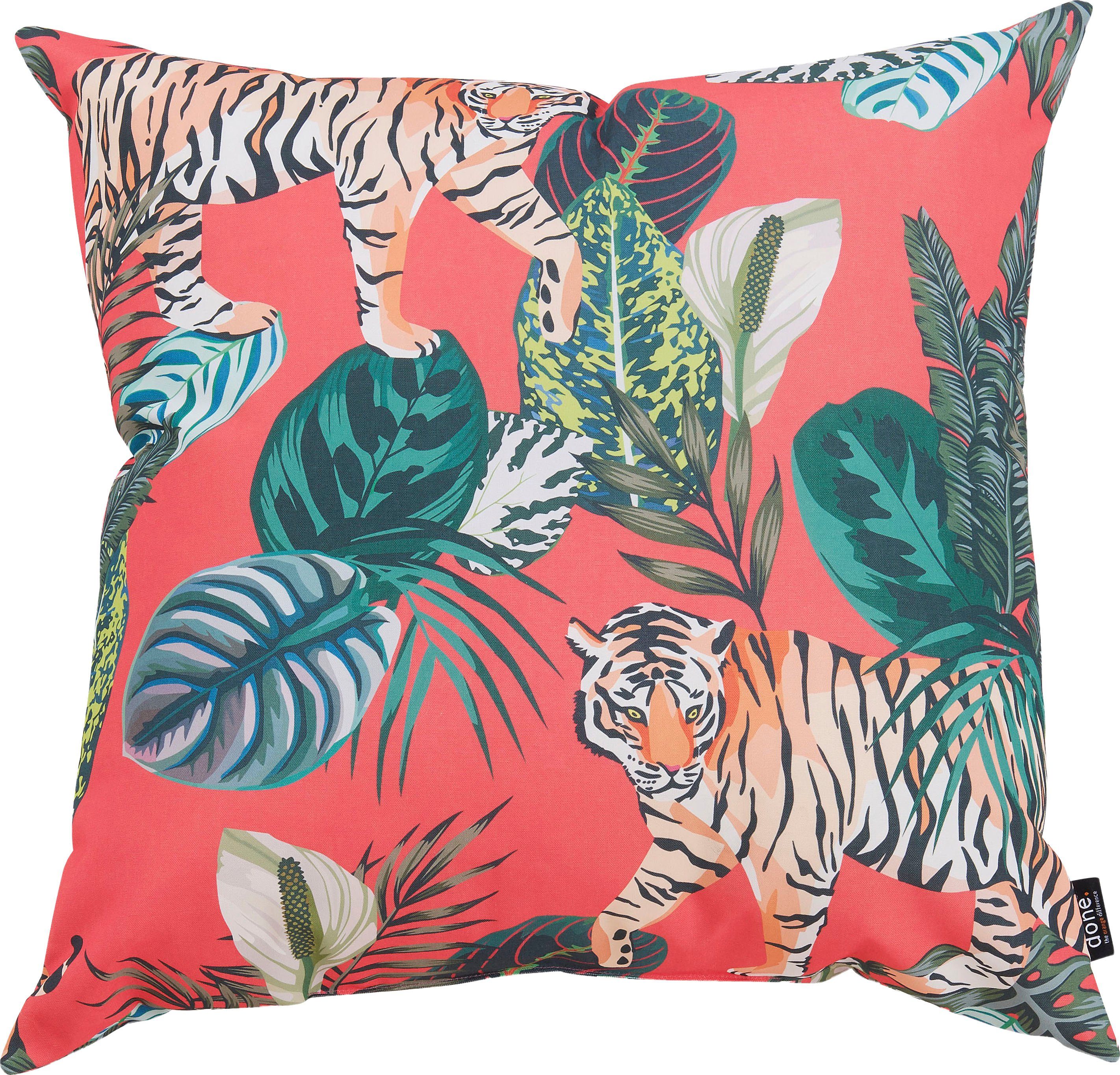 done.® Декоративные подушки Tiger, Beidseitig bedrucktes Outside Подушки inklusive Füllung