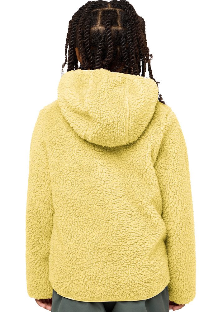 Jack Wolfskin Fleecejacke ICE CURL HOOD JACKET K Übergangsjacke mit Kapuze, mit Brusttasche mit Reißverschluss