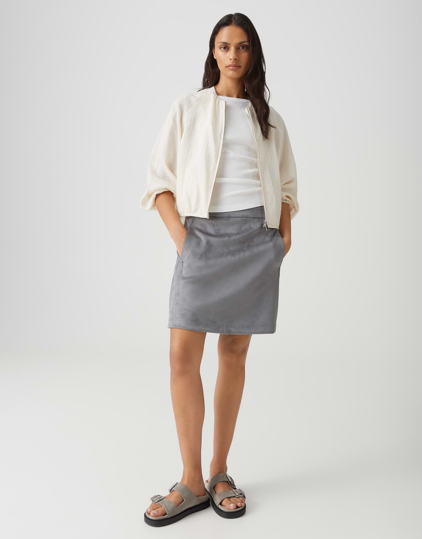 OPUS Lederrock RELVINA COZY in Veloursoptik