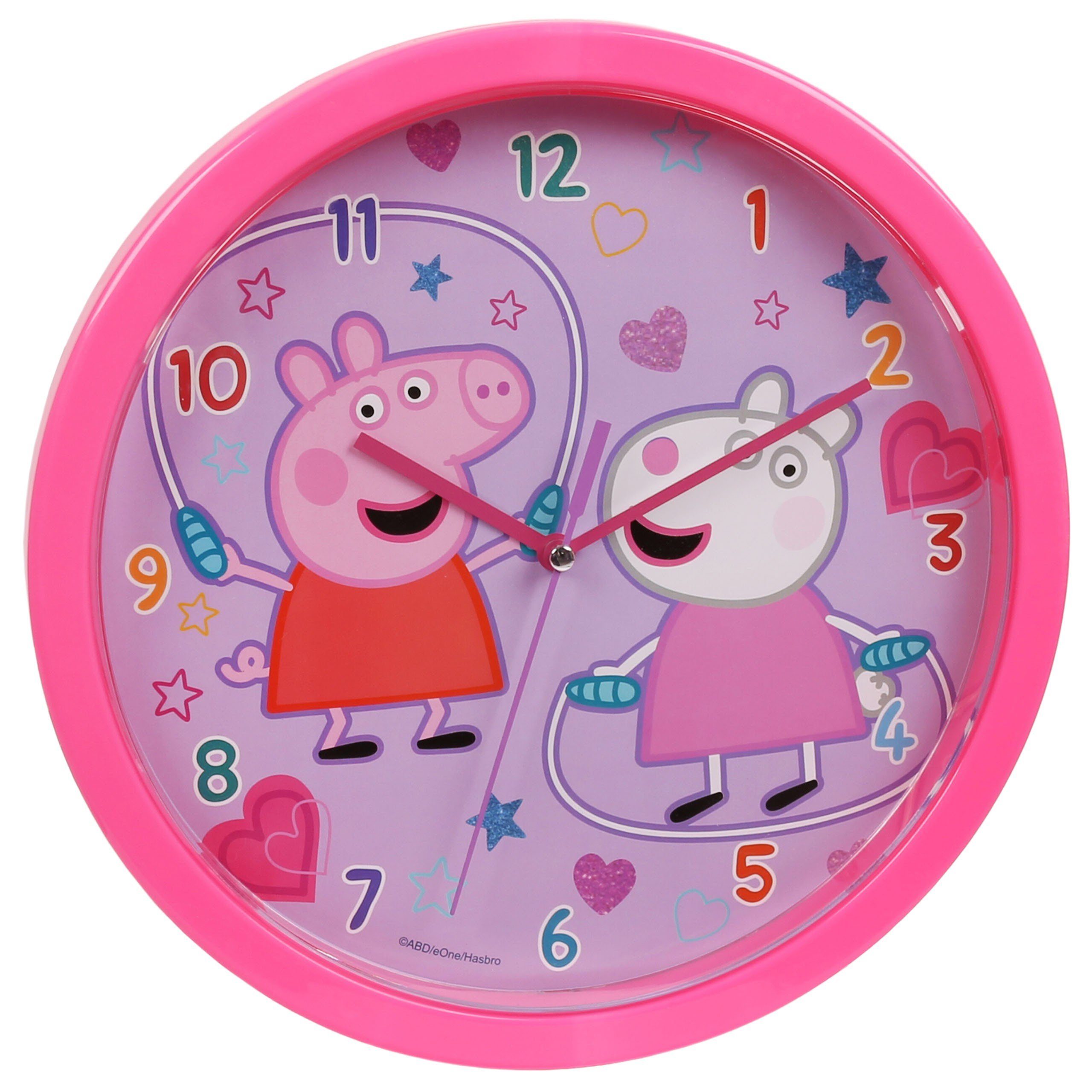 25 Wanduhr Wanduhr analoge Rosa Sarcia.eu cm Wutz Peppa