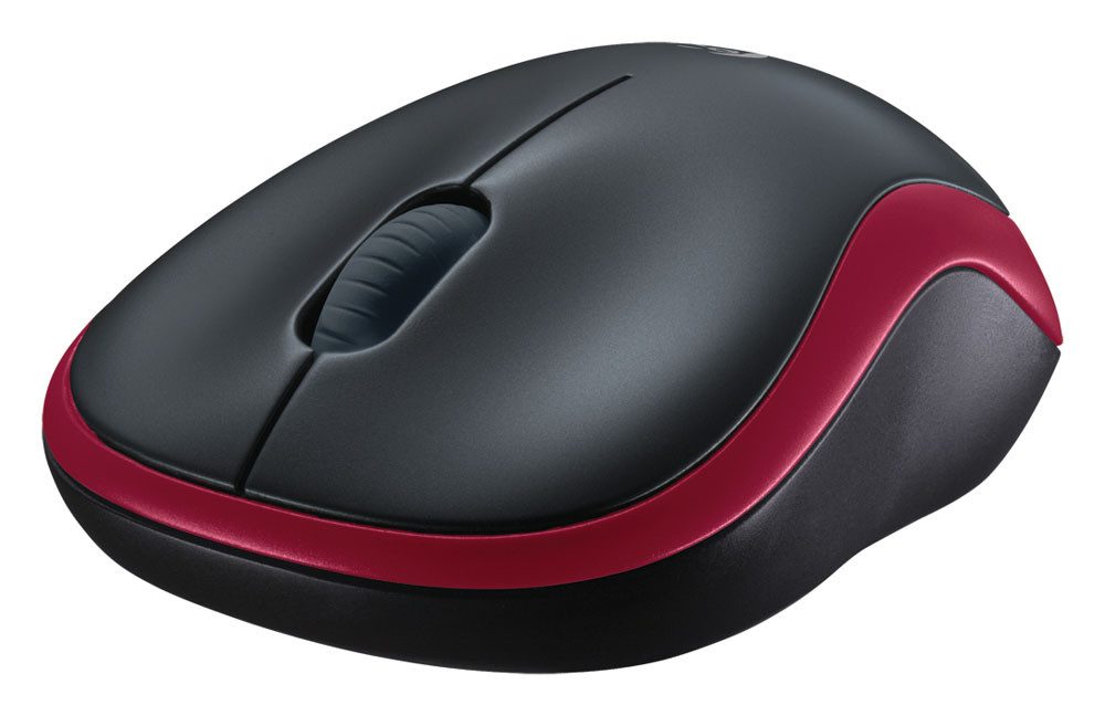 Logitech M185 - RED - EWR2 Maus (kabellos)