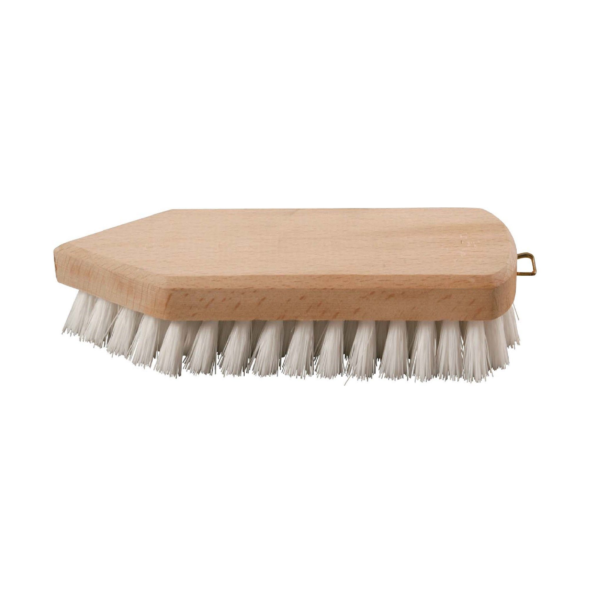 haug bürsten Reinigungsbürste 504, Scheuerbürste Polypropylenborsten, spitz, aus Holz, für einfache Scheuerarbeiten
