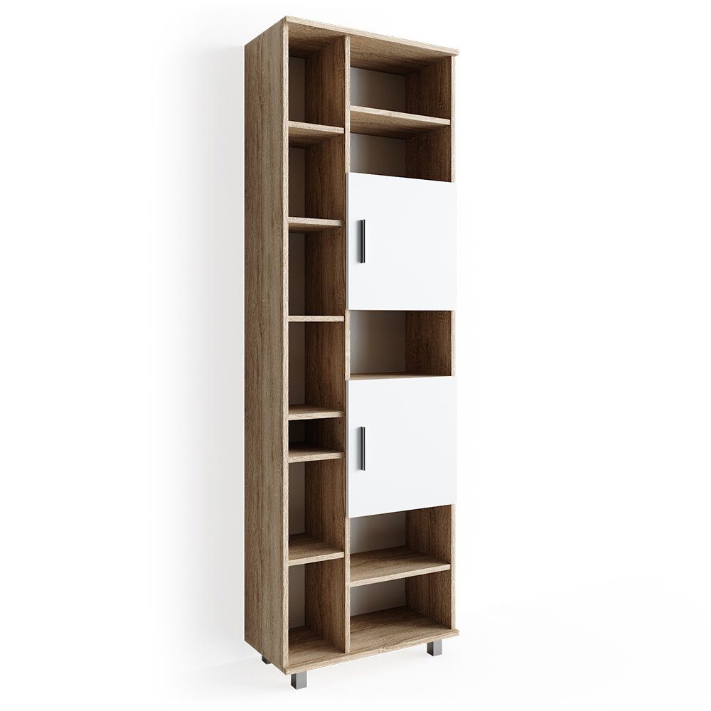 Vicco Hochschrank Ilias, Sonoma/Weiß, 60 x günstig online kaufen