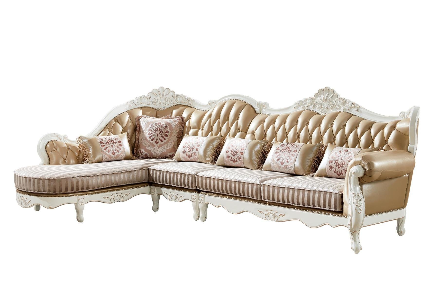 JVmoebel Ecksofa Klassische Chesterfield L-Form Couch Luxus Sofa Ecksofa Art déco, Made in Europe