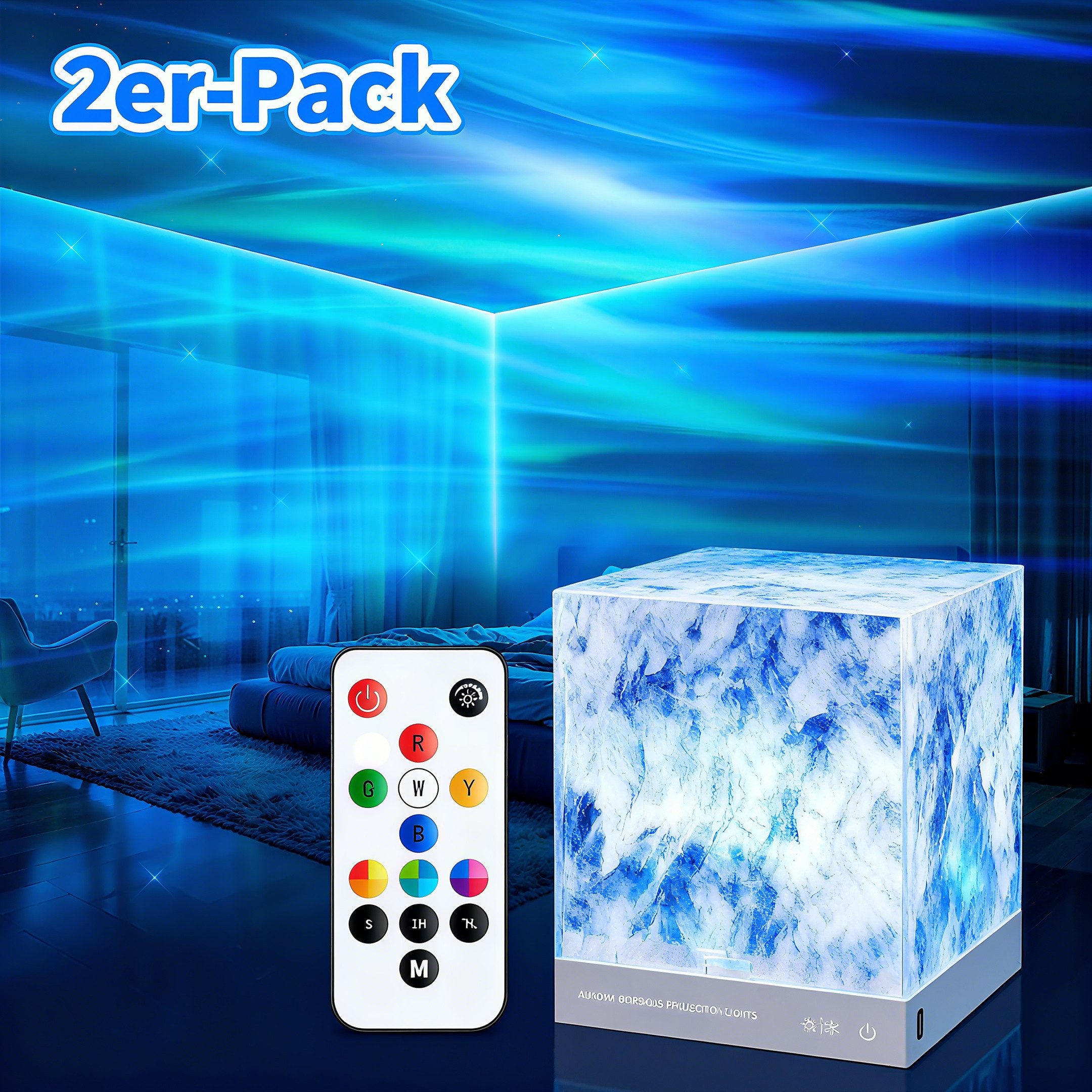 POPOLIC LED-Sternenhimmel LED Sternenhimmel Projektor Kinder, RGB 3D Nordli günstig online kaufen