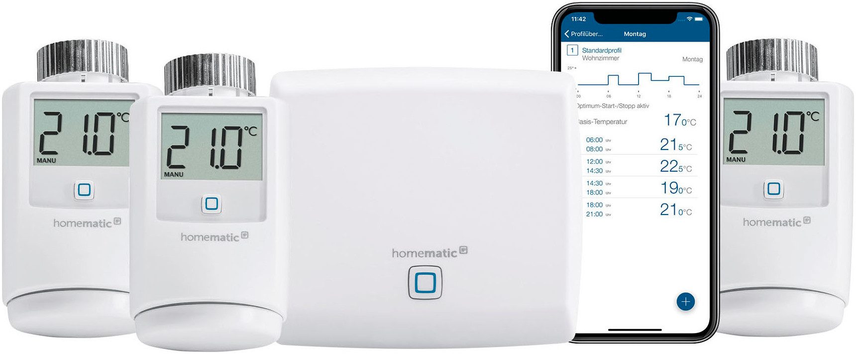 Heizkörperthermostat SET: Access Point + 3St. heizkörperthermostat