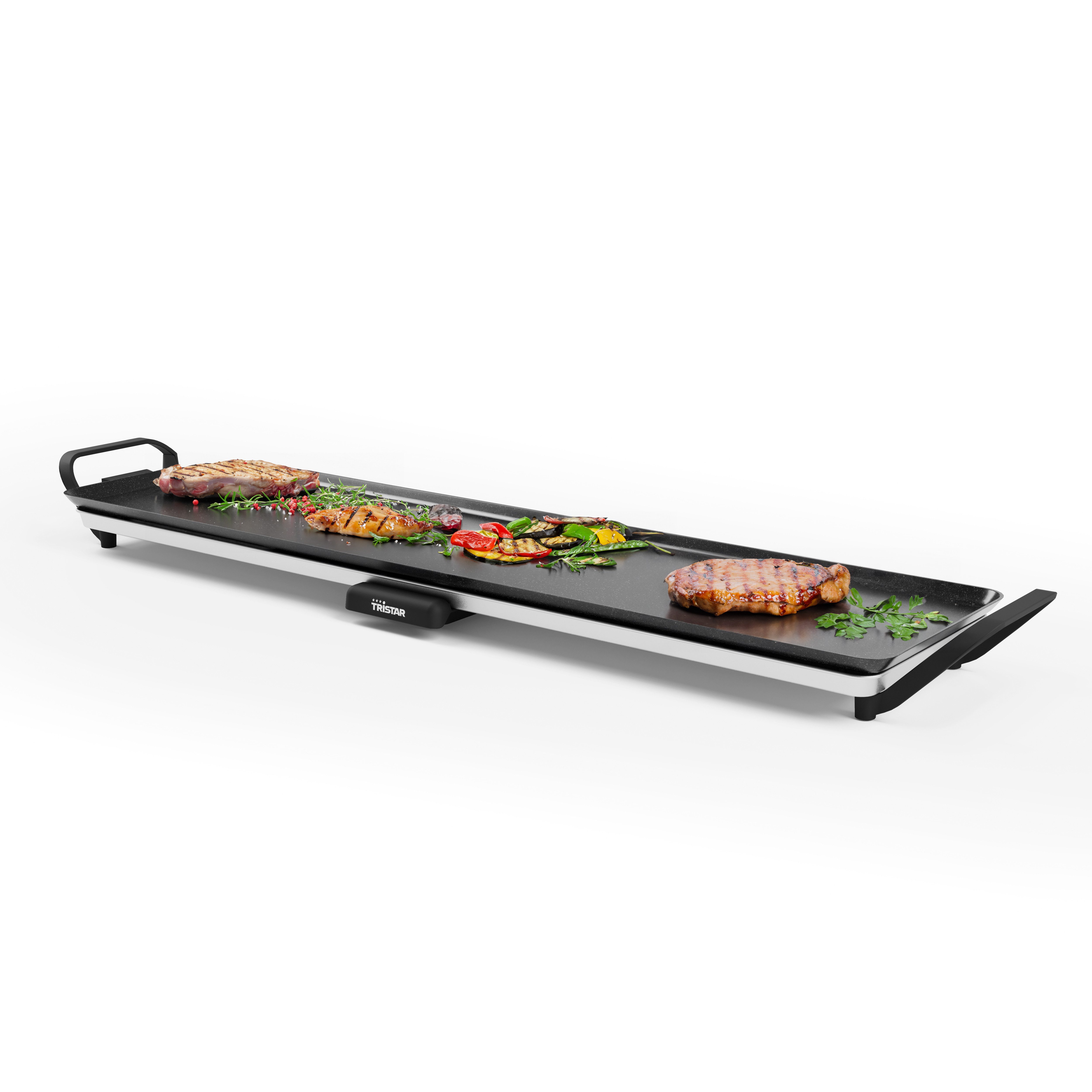 Tristar Tischgrill Tristar BP-2669 Tischgrill Slim XXL - Große Grillfläche, 1800 W