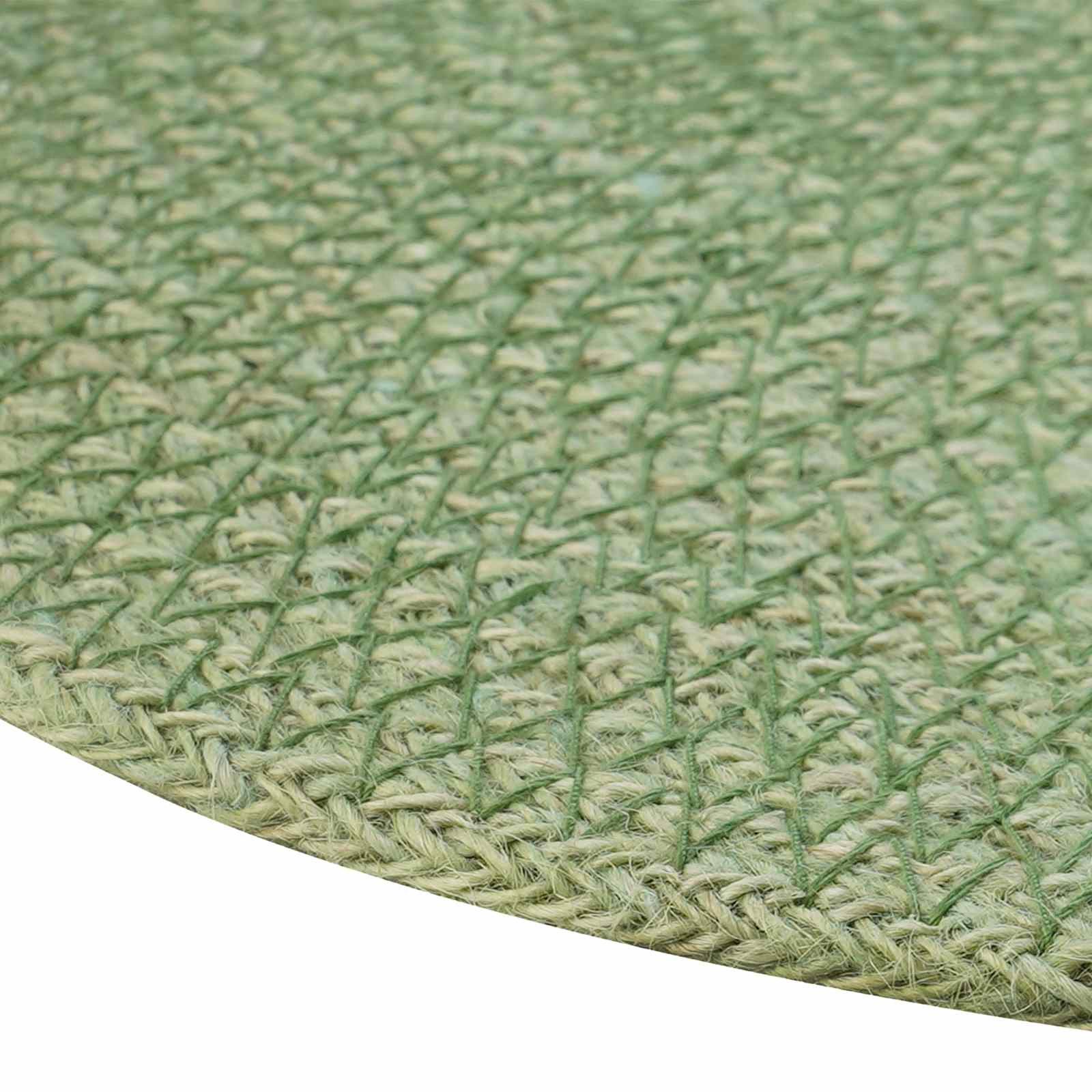 vidaXL Platzteller 30 cm Jute-Untersetzer 6 pcs Olivgrün Ø 30 cm 100 Tossa-Jute