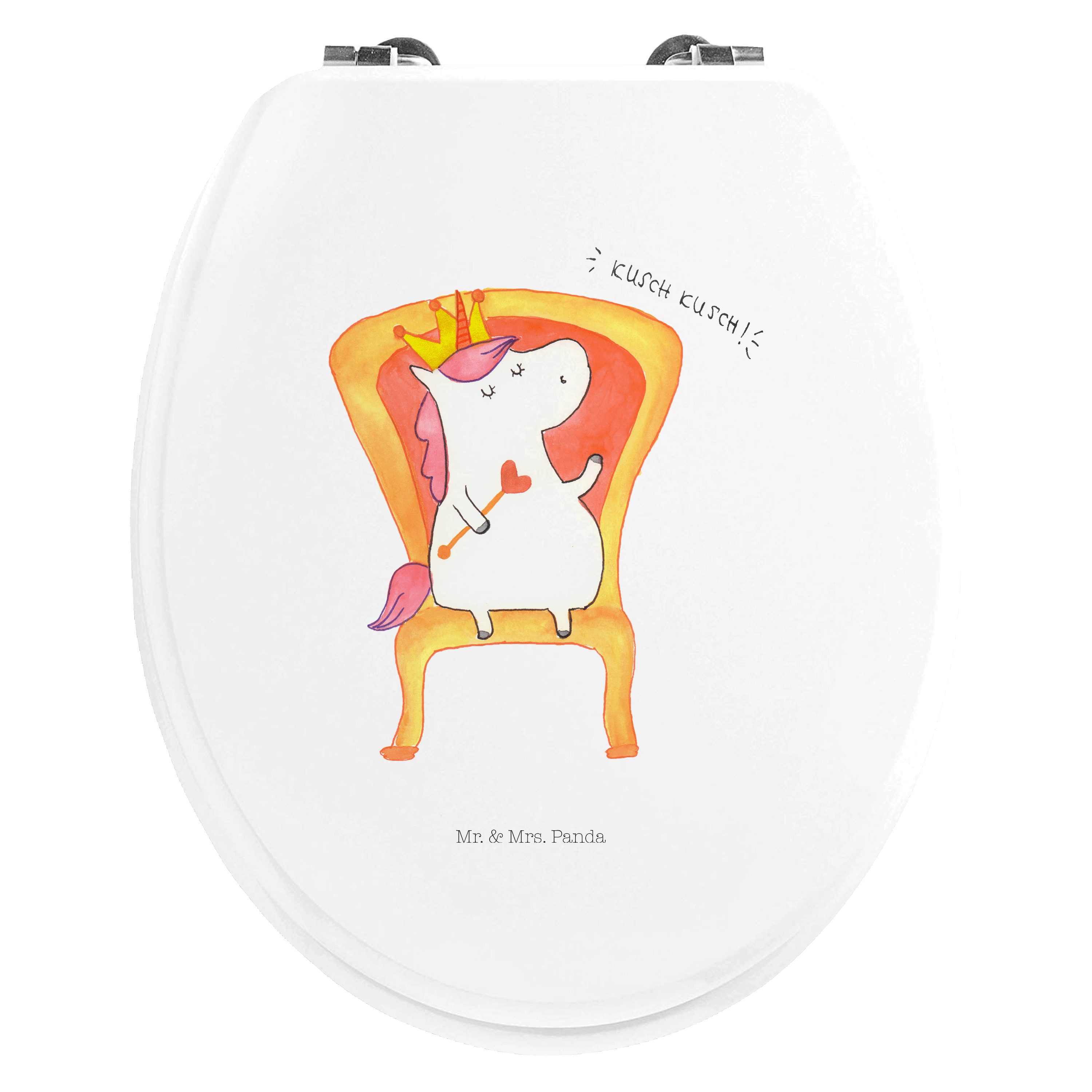 WC-Sitz Einhorn König - Weiß - Geschenk, Klobrille, Klodeckel, Einhörner, WC-