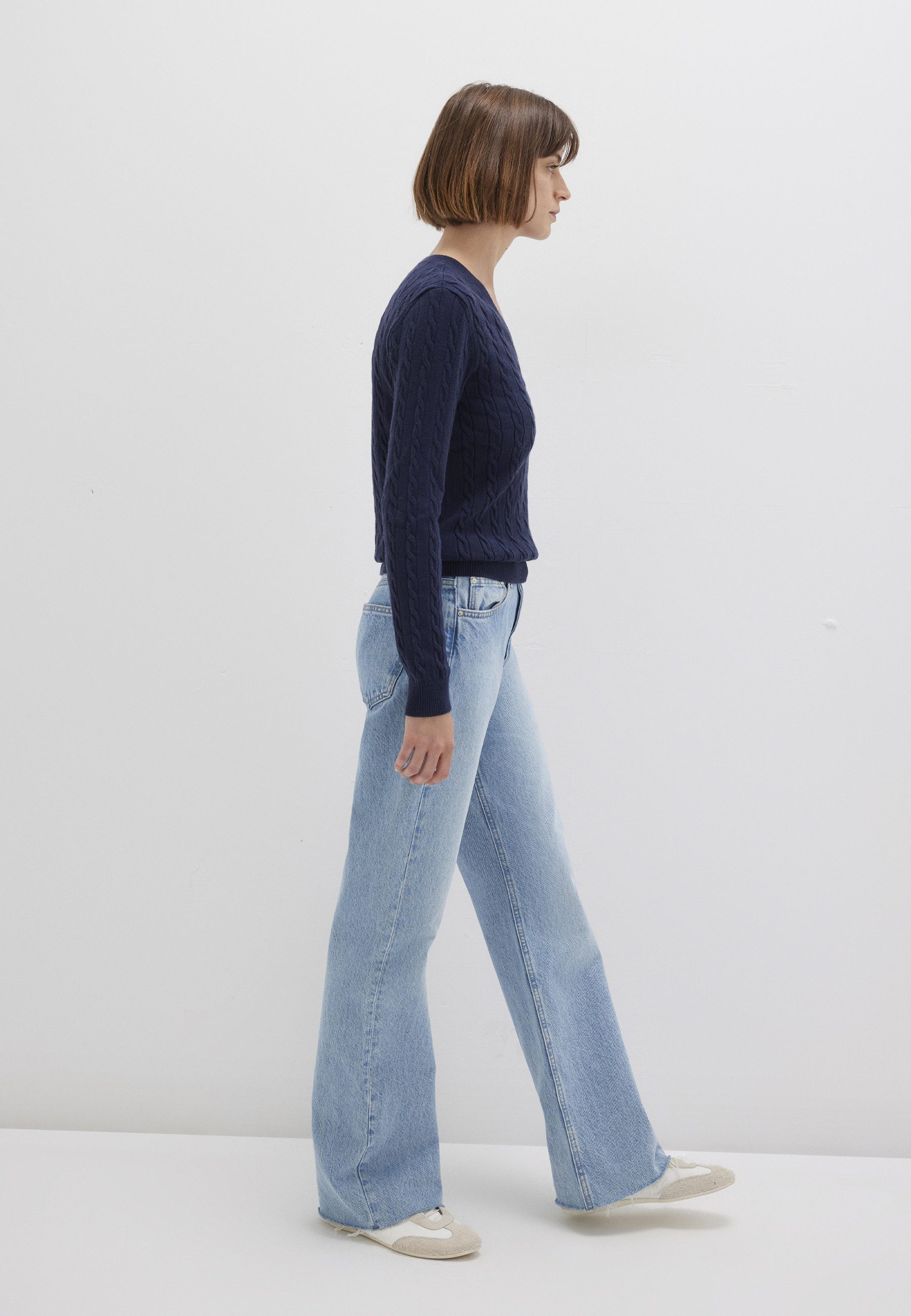 Mavi V-Ausschnitt-Pullover V-NECK SWEATER Pullover Feinstrick