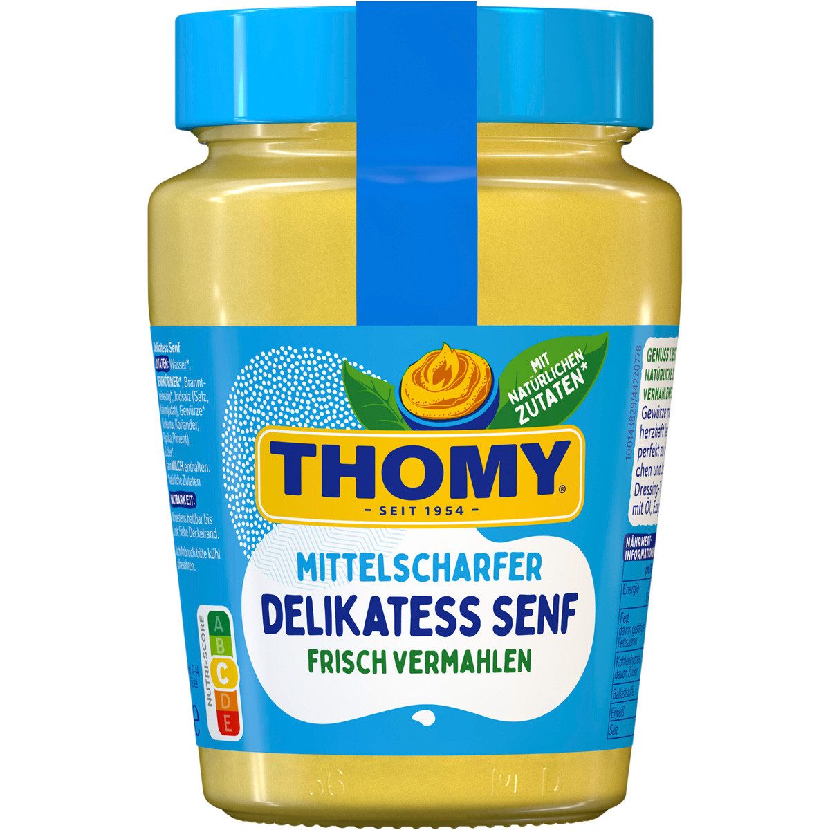 THOMY Saucen, Thomy Delikatess Senf mittelscharf der Klassiker im Glas 250ml