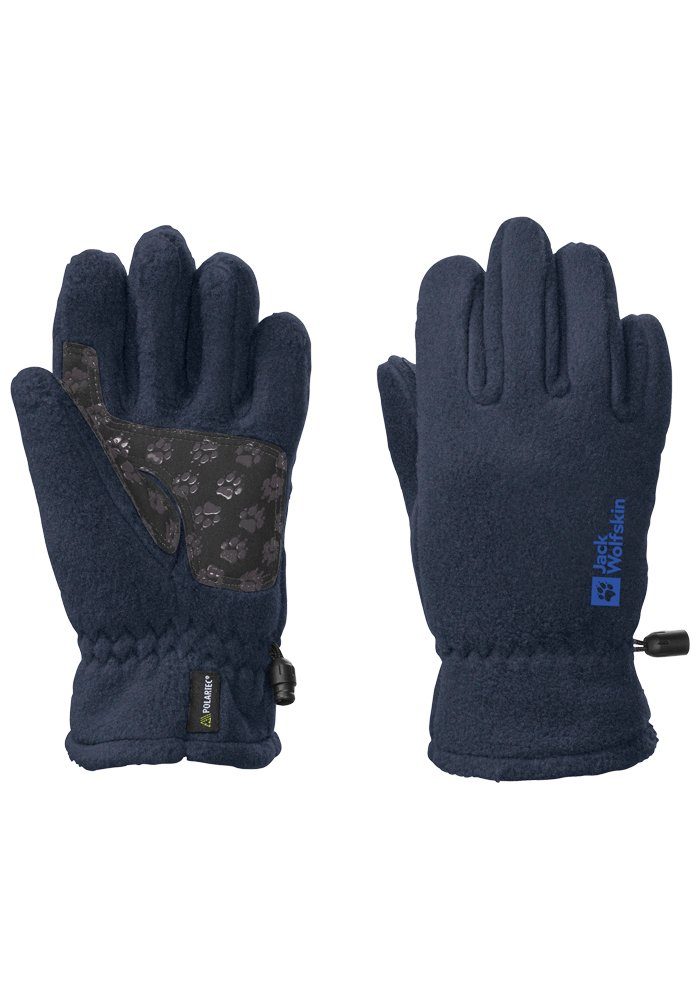 Jack Wolfskin Fleecehandschuhe FLEECE GLOVE KIDS, Gummizug am Handgelenk