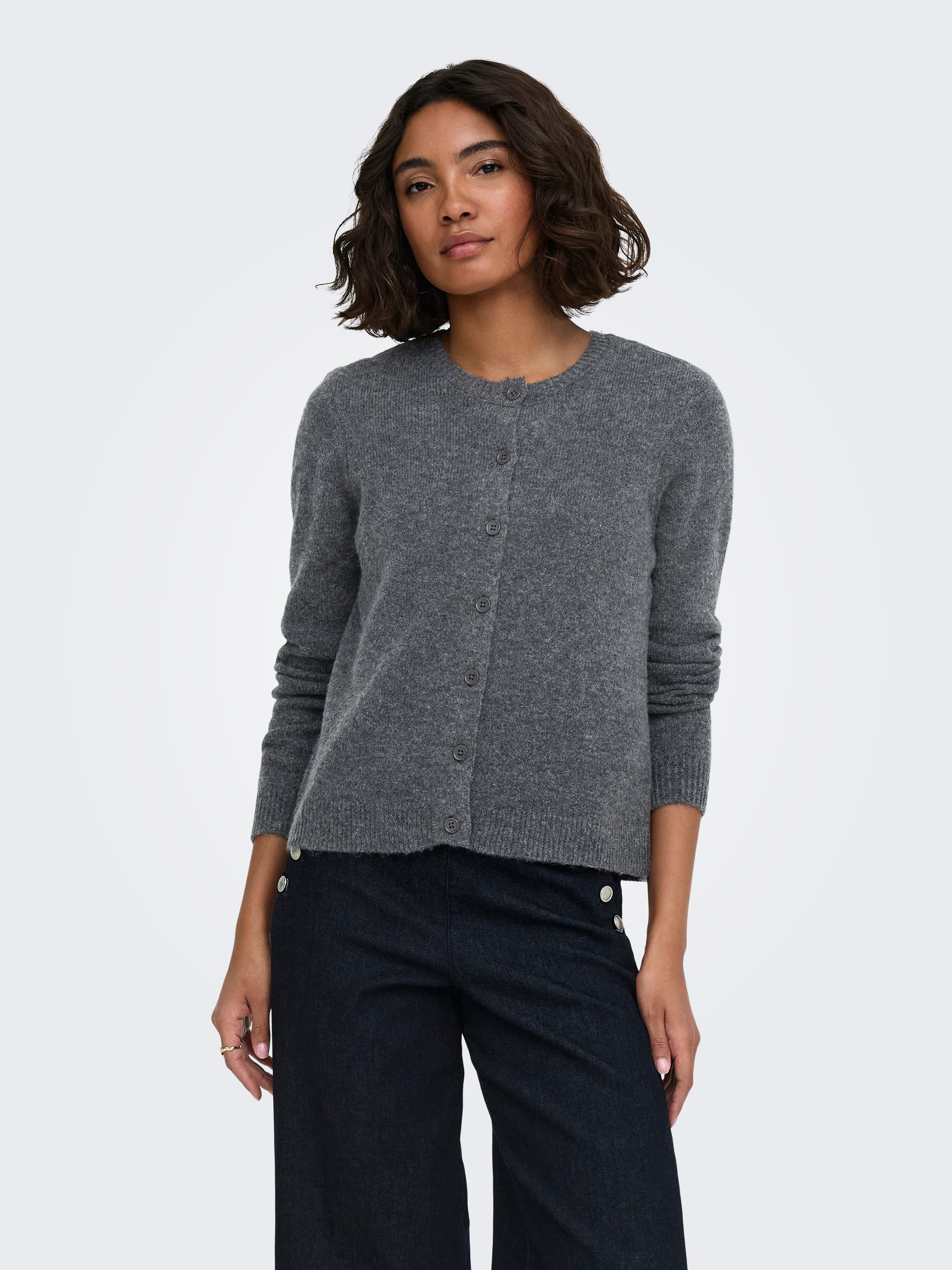 ONLY Strickjacke ONLOLIVIA LS O-NECK CARDIGAN CC KNT Materialmix, regular fit – Bild 3 von 5