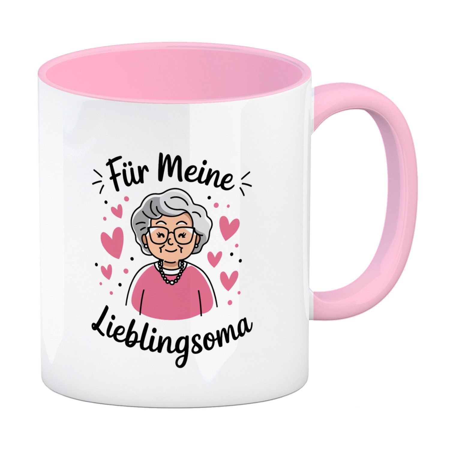 Tasse Für meine Lieblingsoma Kaffeebecher in rosa