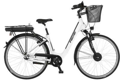 FISCHER Fahrrad E-Bike CITA ECU 2200 418, 7 Gang Shimano Nexus Schaltwerk, Nabenschaltung, Frontmotor, 418 Wh Akku, (mit Fahrradschloss)