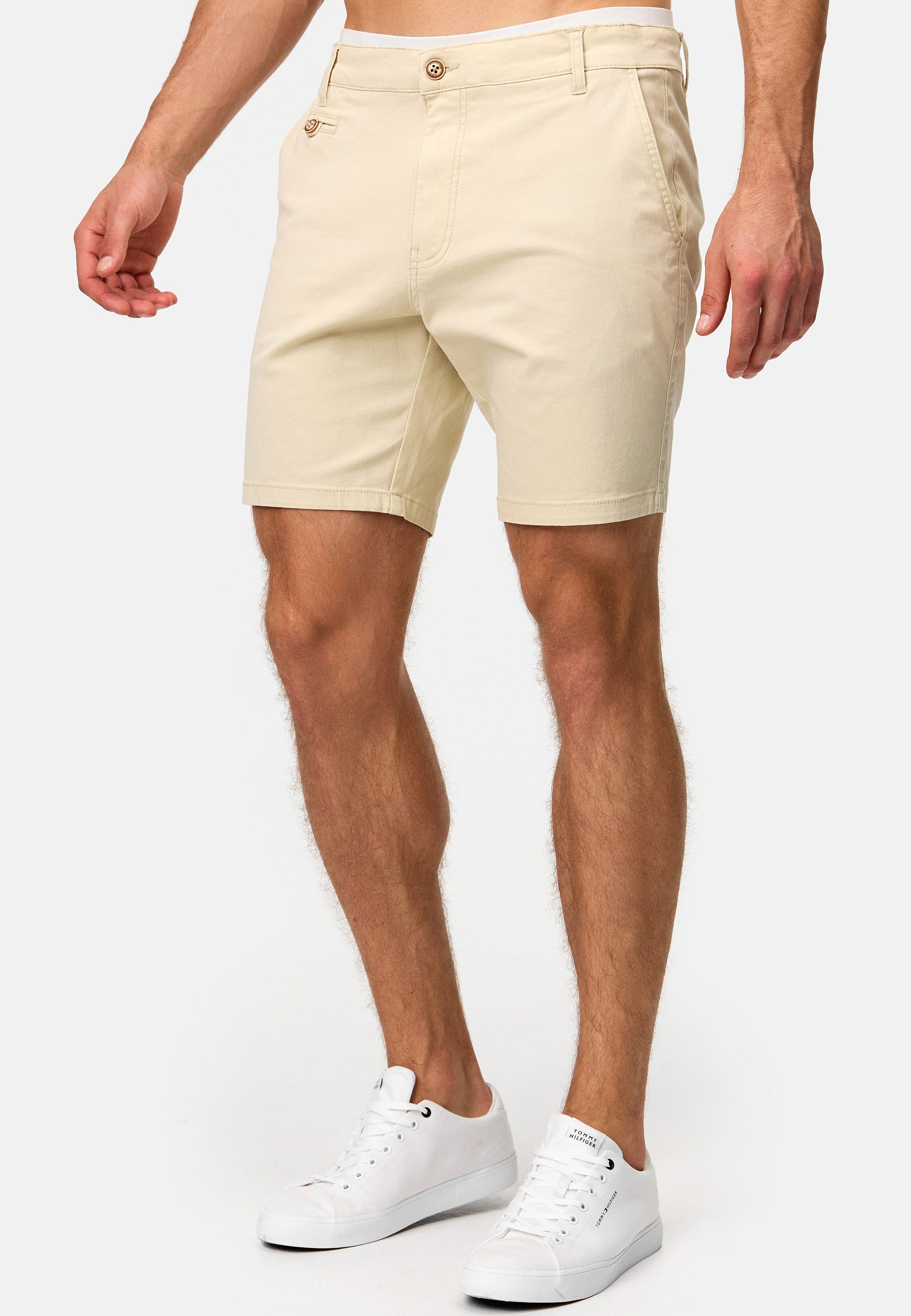 Indicode Chinoshorts Herren INSylvester Chino Shorts Herrenshorts aus elastischer Baumwoll-Qualität