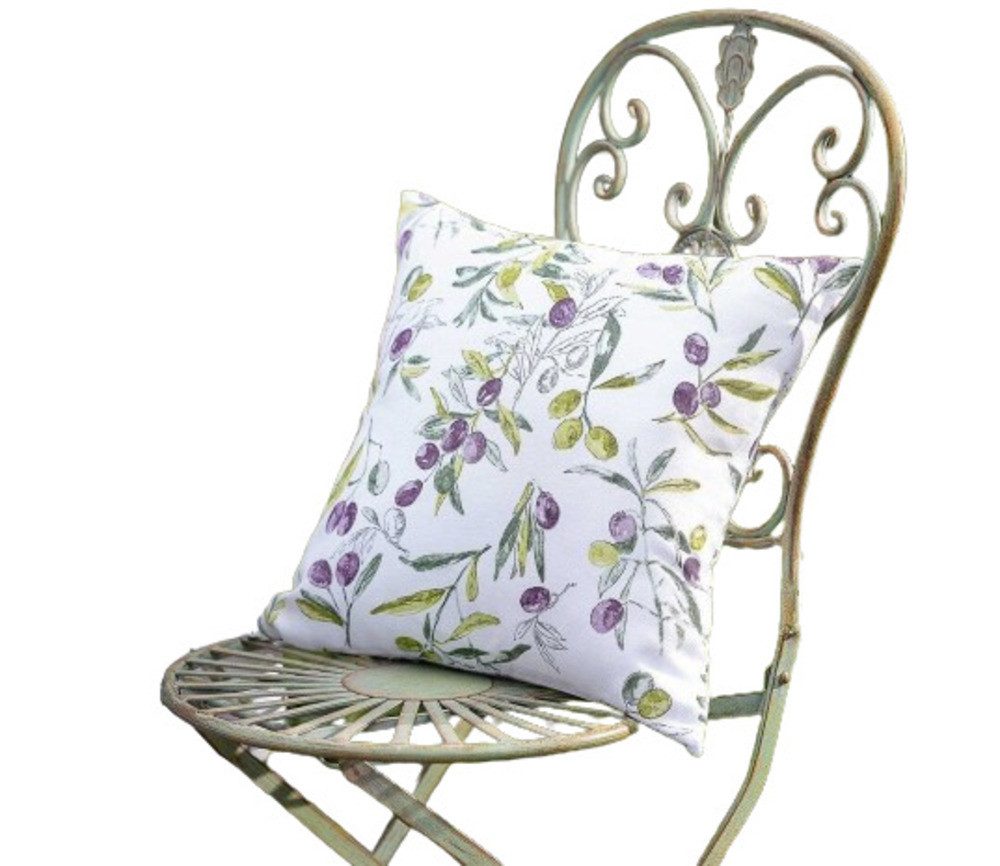 Home-trends24.de Gartentischdecke Tischdecke Olive Kissenhülle mediterran abwaschbar wasserabweisend (1-tlg)