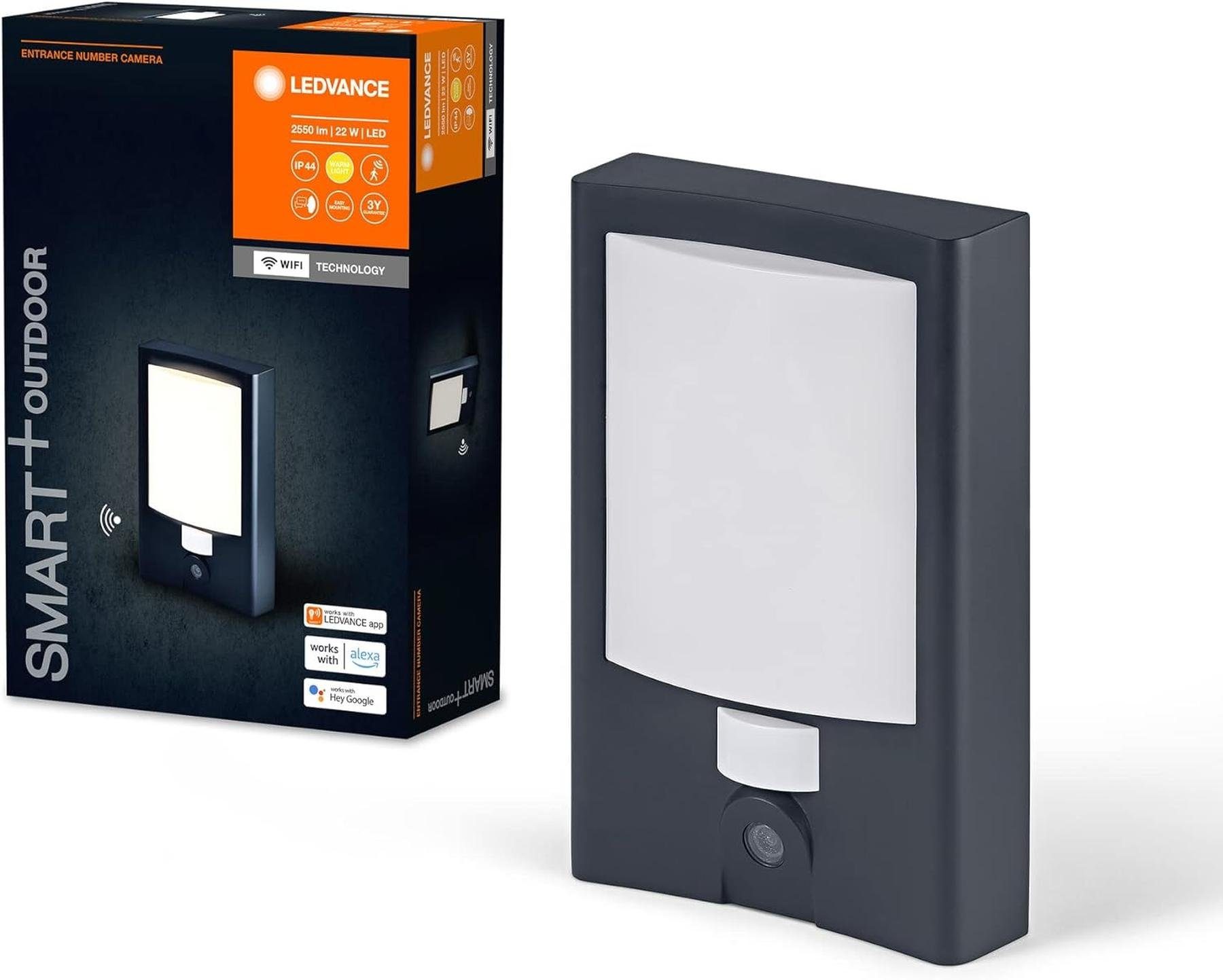 Outdoor Licht SMART+ smarte Hausnummer LEDVANCE (3000 WIFI-Technolo K) warmweißes Ledvance