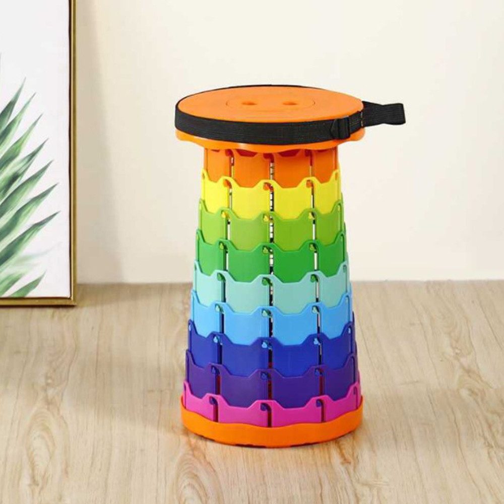 JEOBEST Campinghocker Tragbarer Klapphocker, Mini Teleskophocker, Leicht Stabil Höhenverstellbar