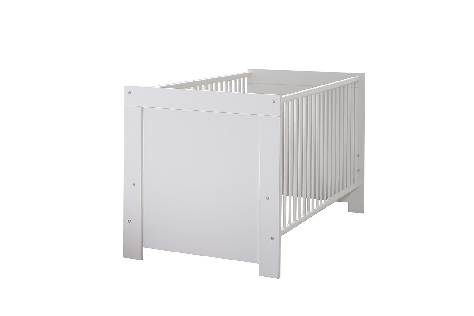 Mäusbacher Babybett in weiss matt, Holzwerkstoff - 78x82x144cm (BxHxT)