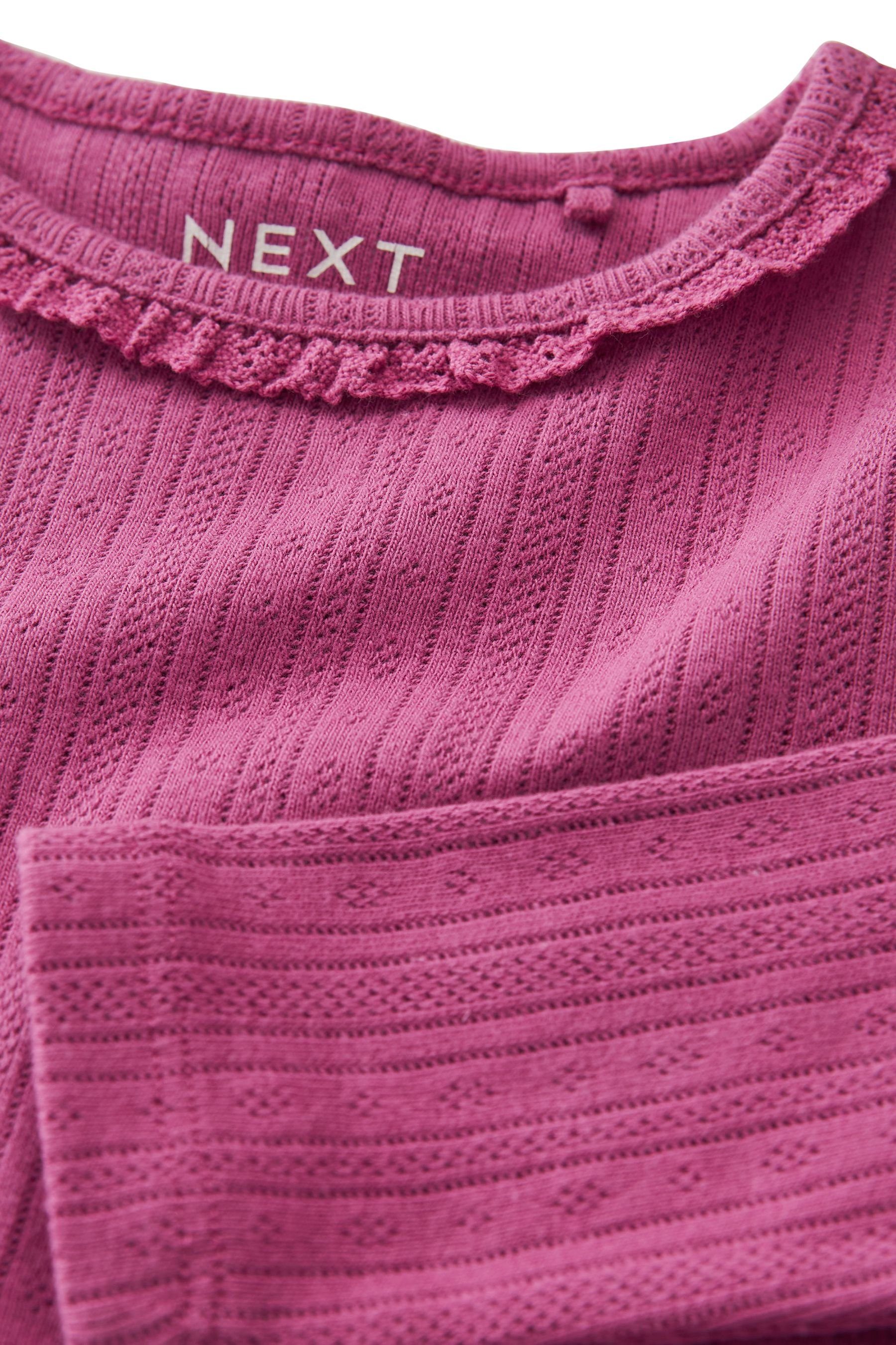 Red Langarmshirt Pointelle-Shirt Berry Next (1-tlg) Langärmeliges