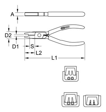 KS Tools Crimpzange, Für Steckhülsen Ø 0,5-6mm²